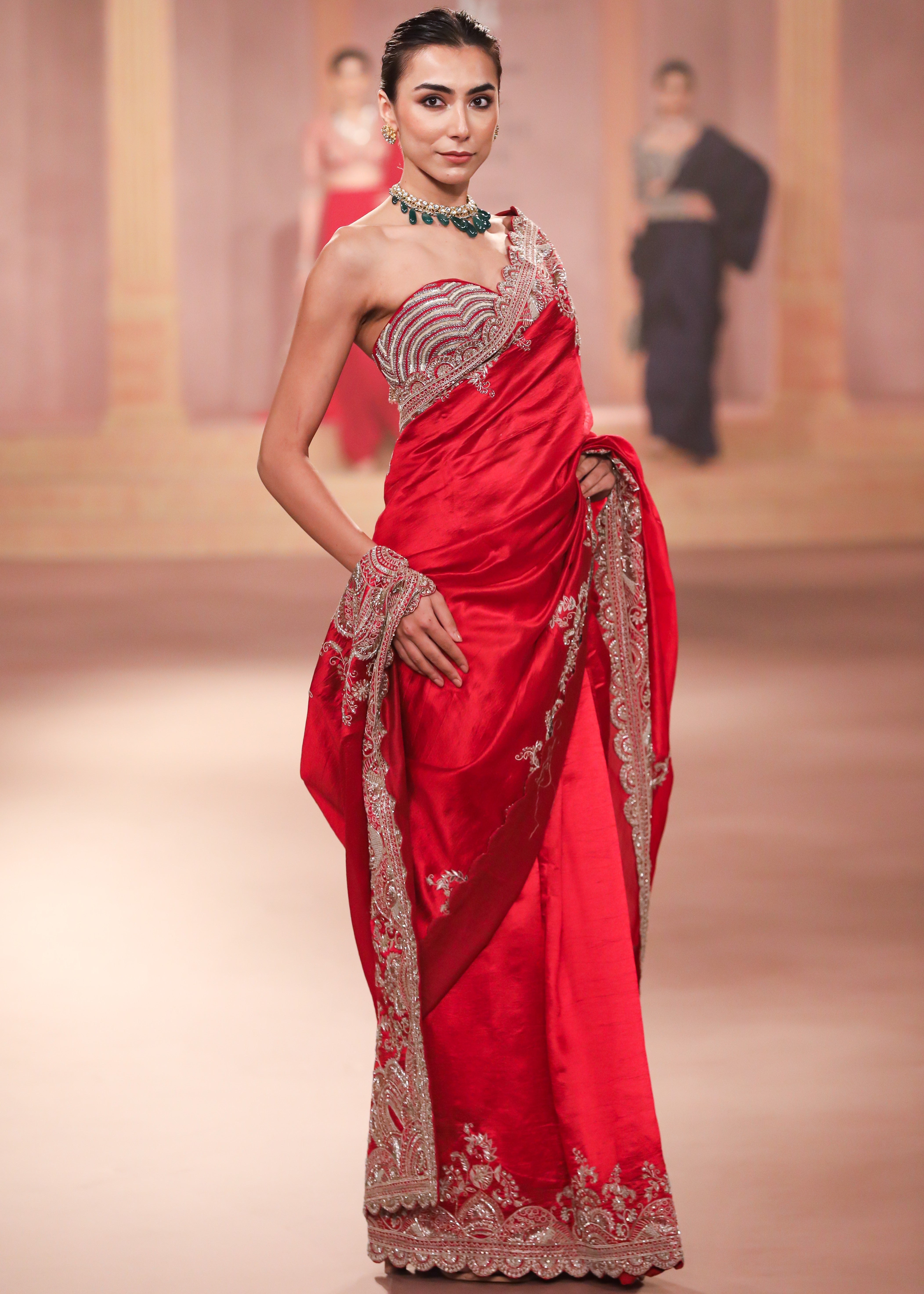 Red Silk Sari Set