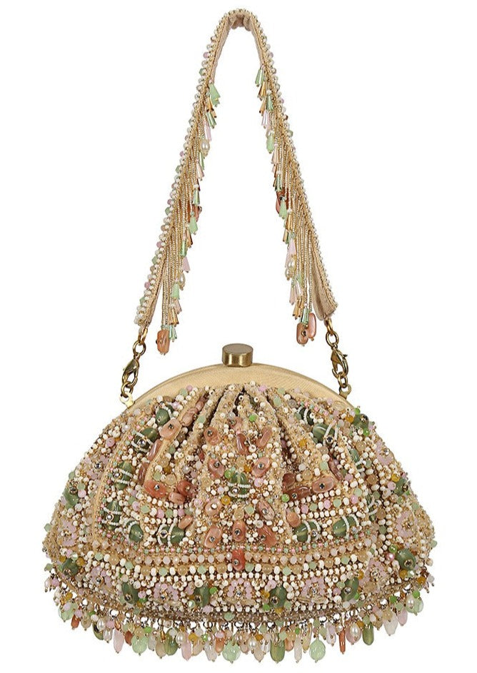 Amara Soft Pouch Sublime Pastel Clutch with Handle