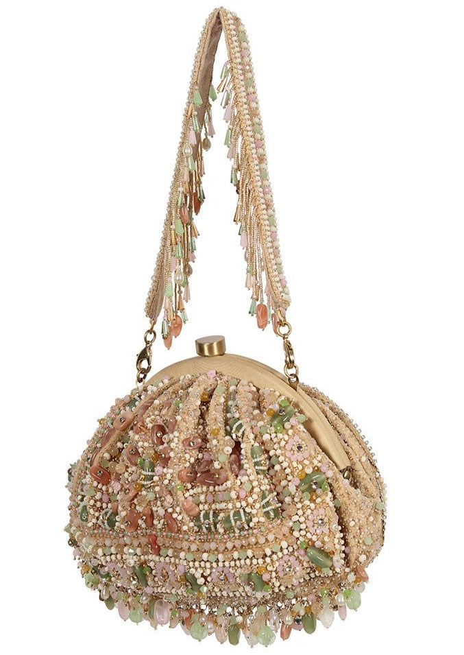 Amara Soft Pouch Sublime Pastel Clutch with Handle