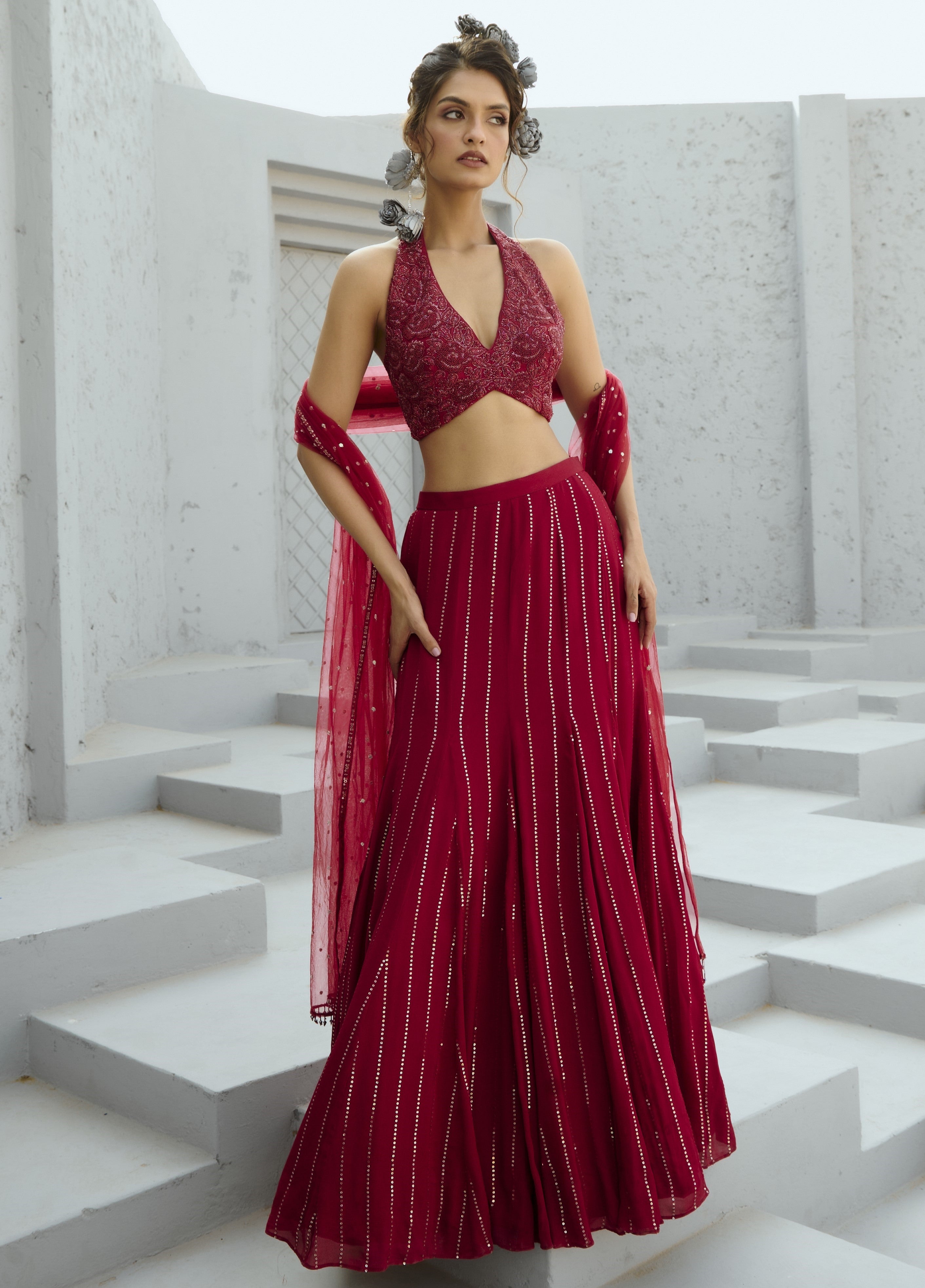 Aura Red Skirt