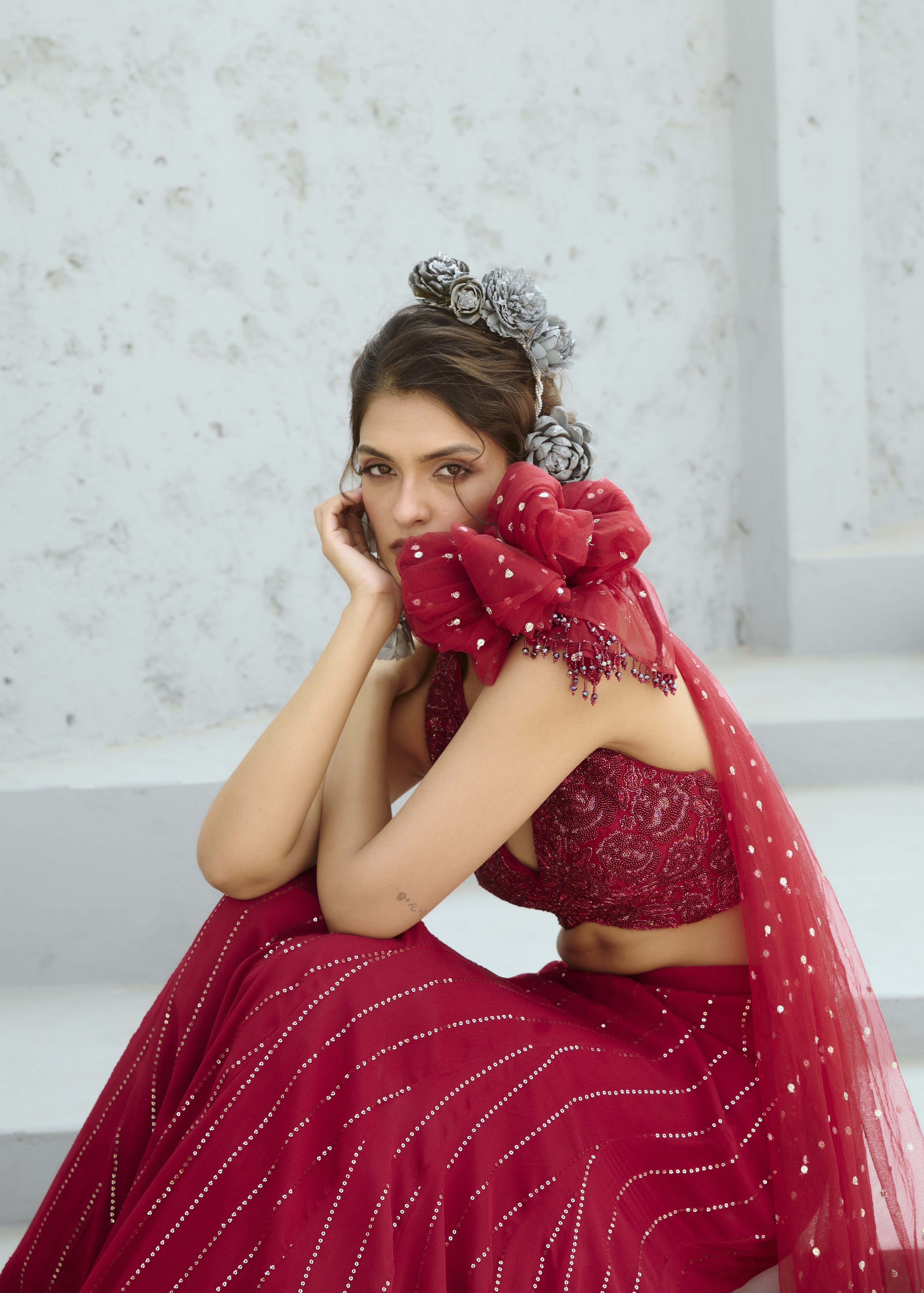 Aura Red Skirt