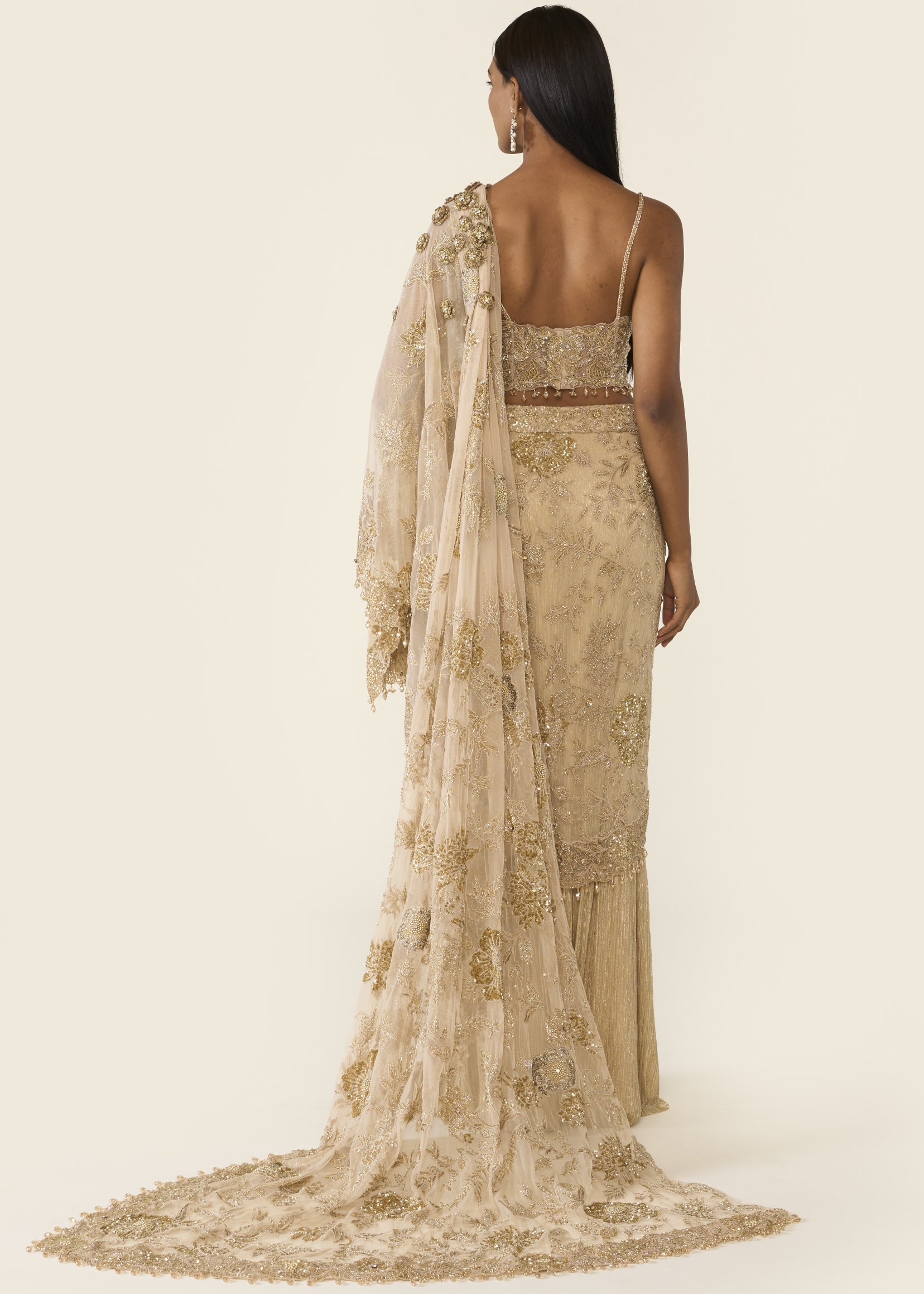 Golden Concept Sari Set
