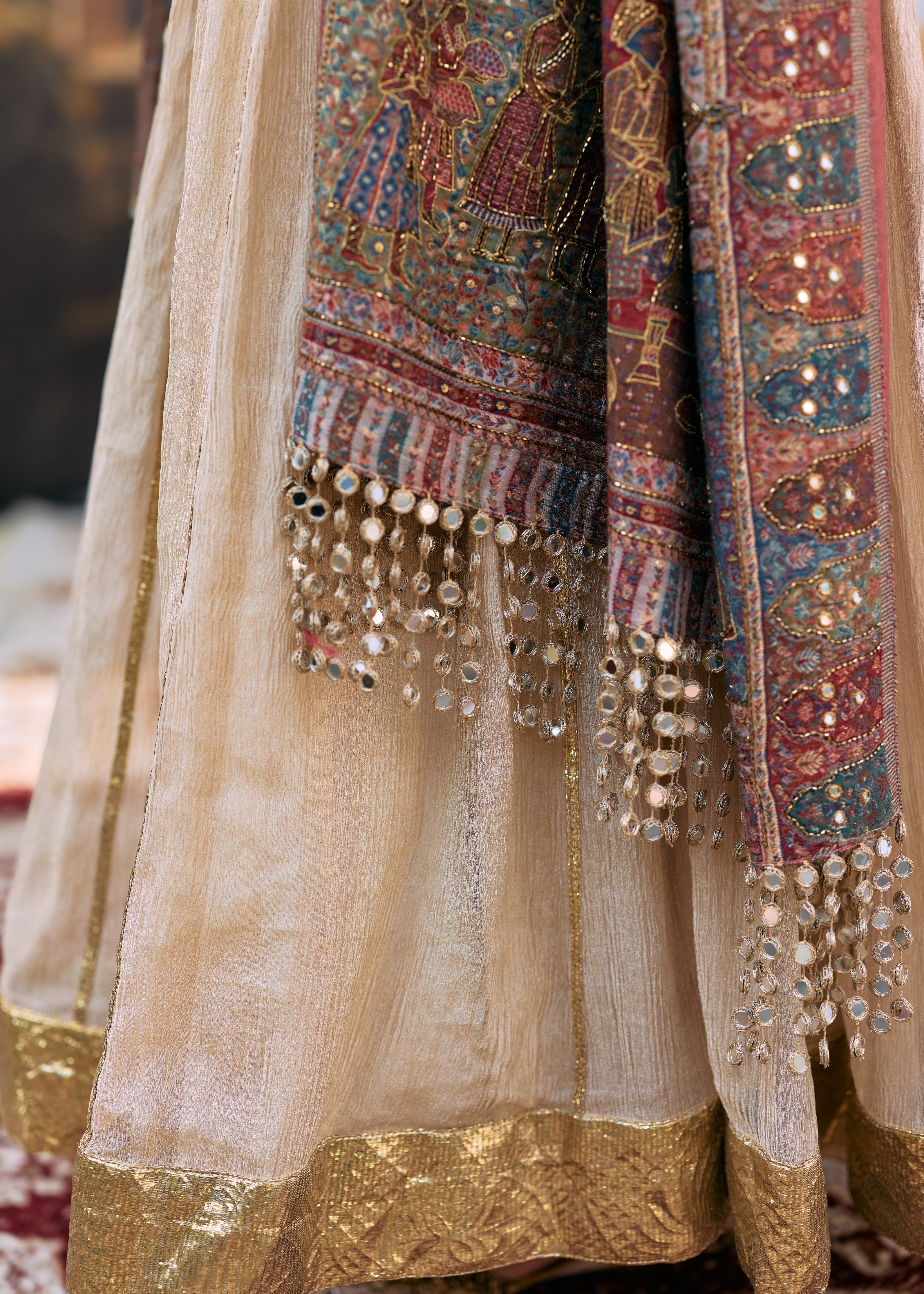 Sharanya Anarkali And Jamawar Shawl Set