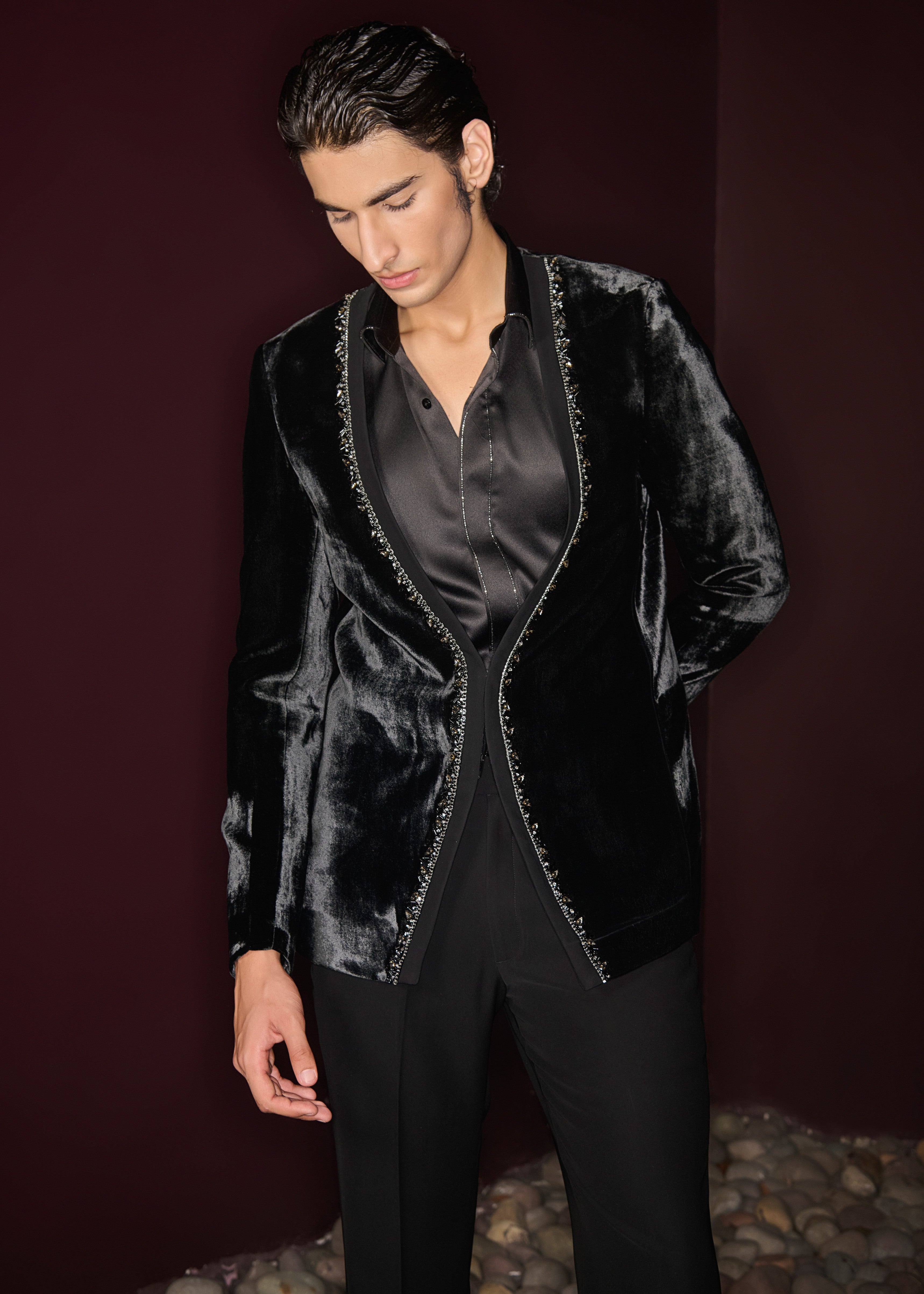 Velvet Dusk Tuxedo Set