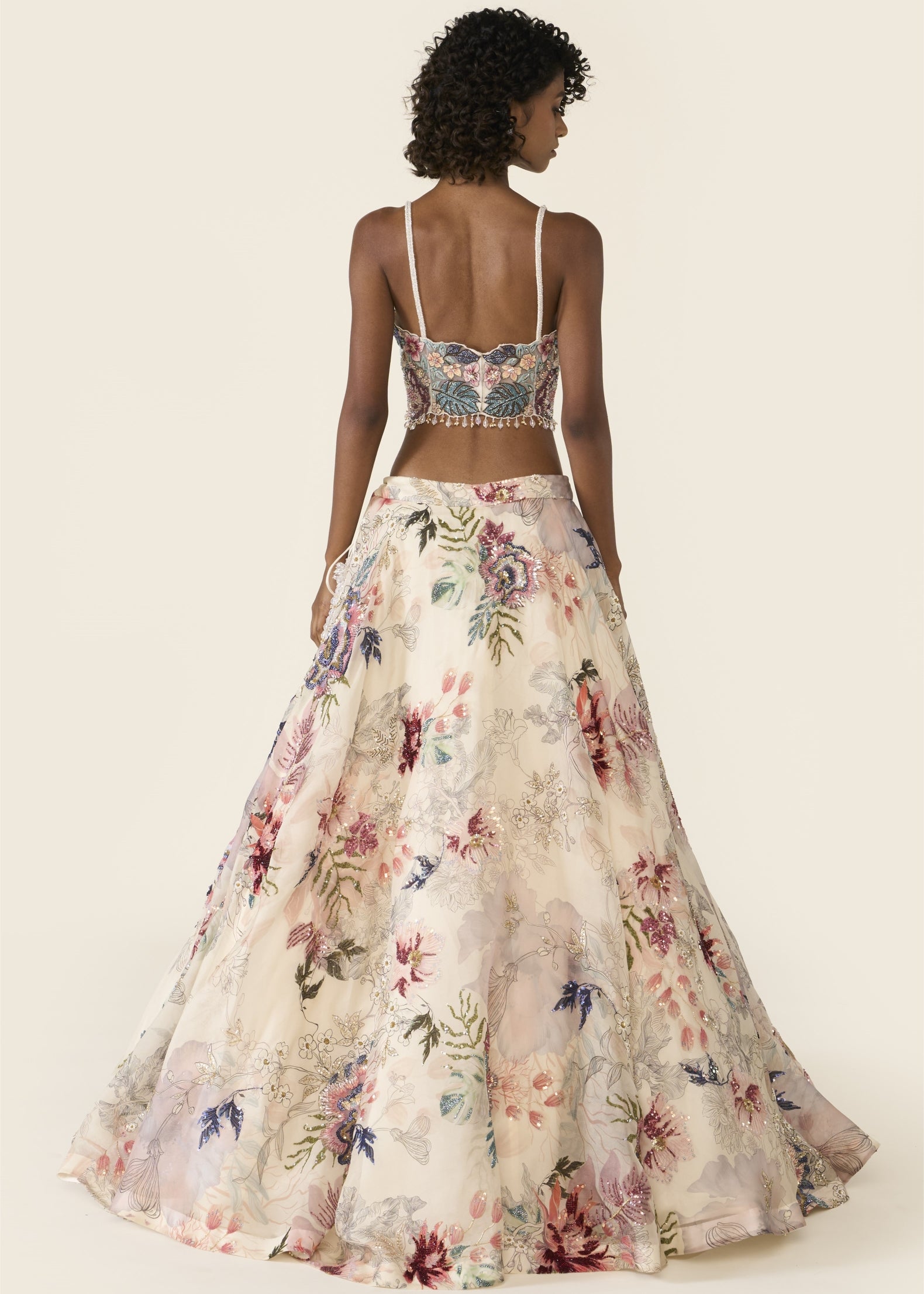 Ivory Printed Lehenga Set