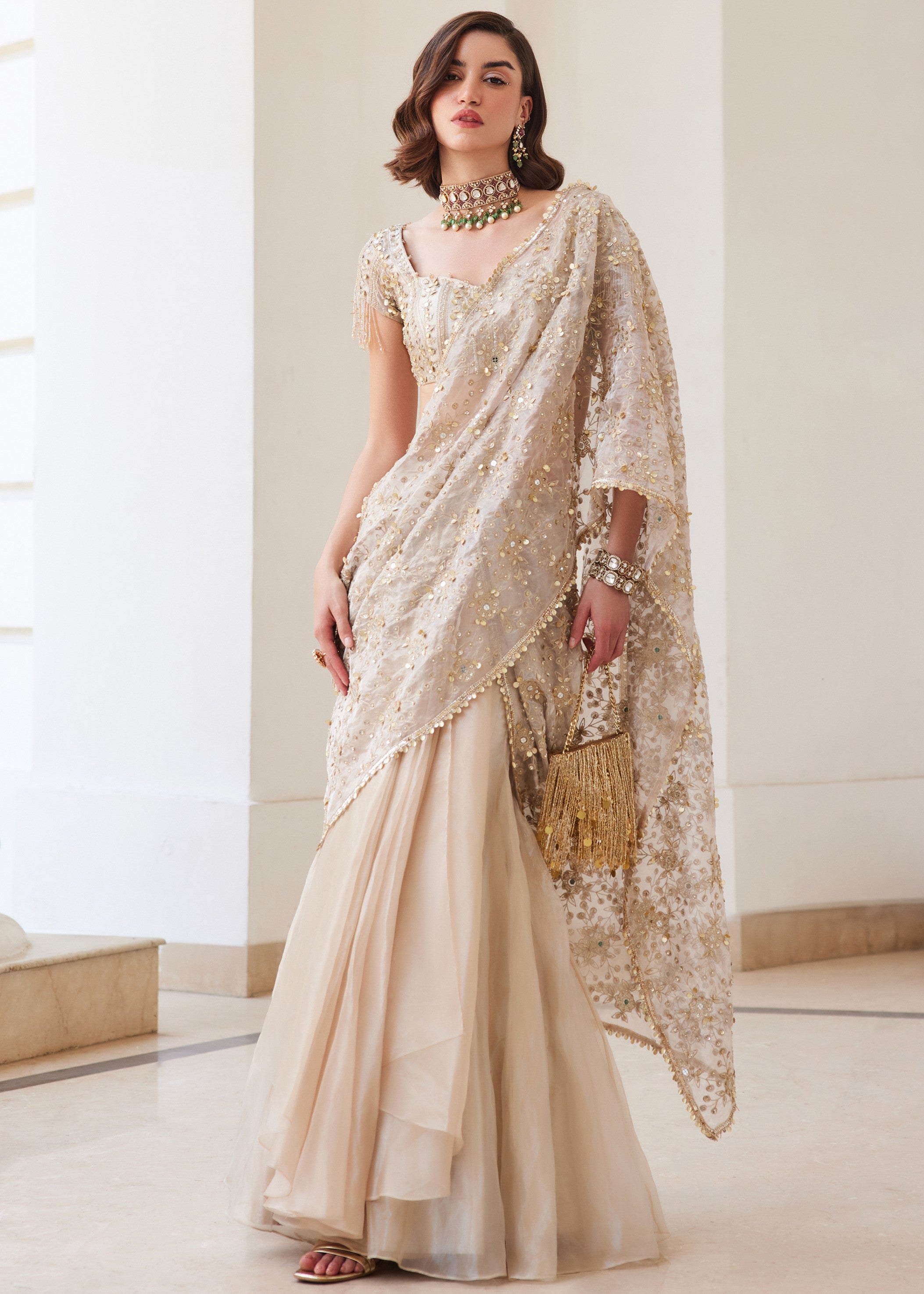 Tissue Pre-drape Sari