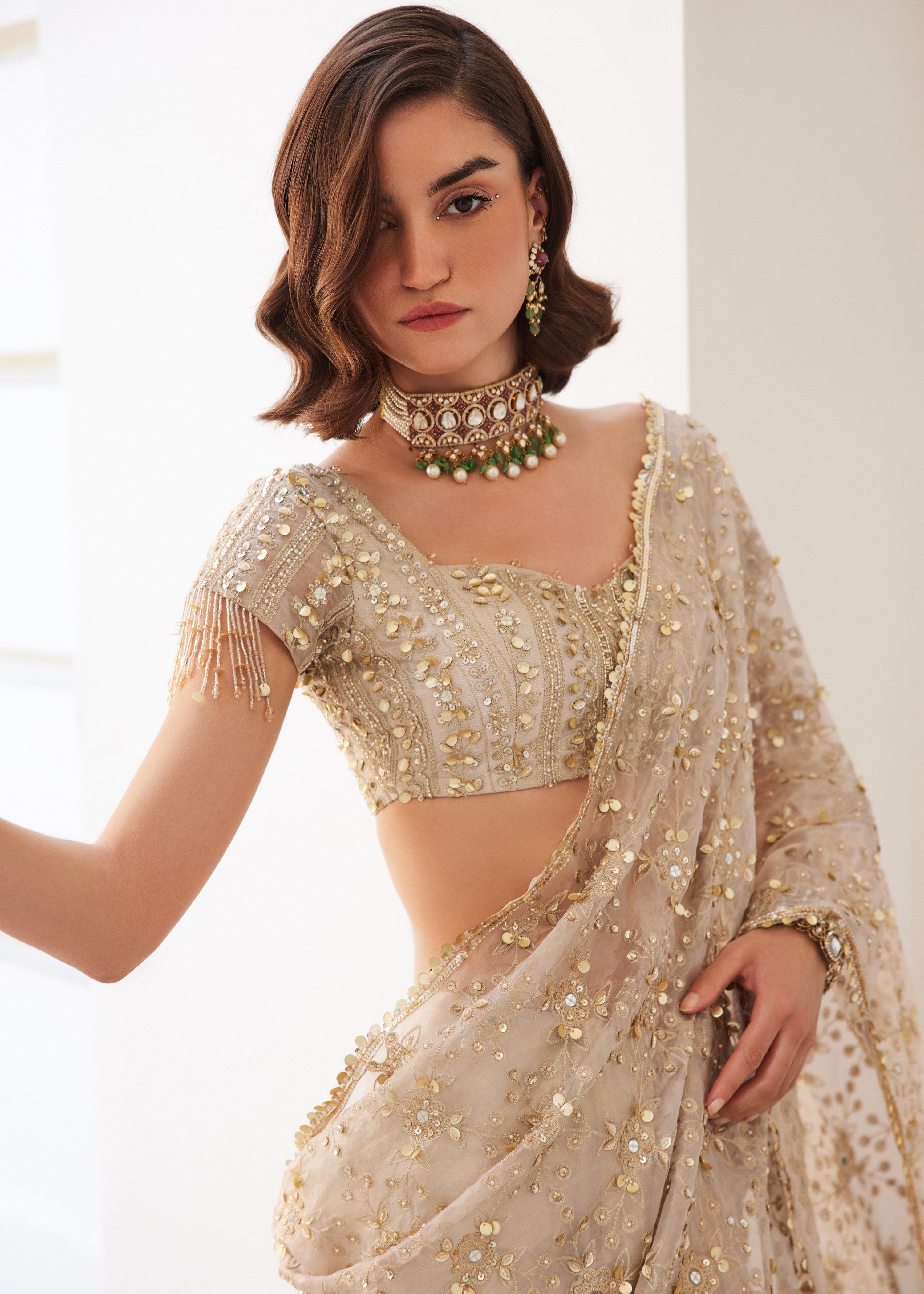 Tissue Pre-drape Sari