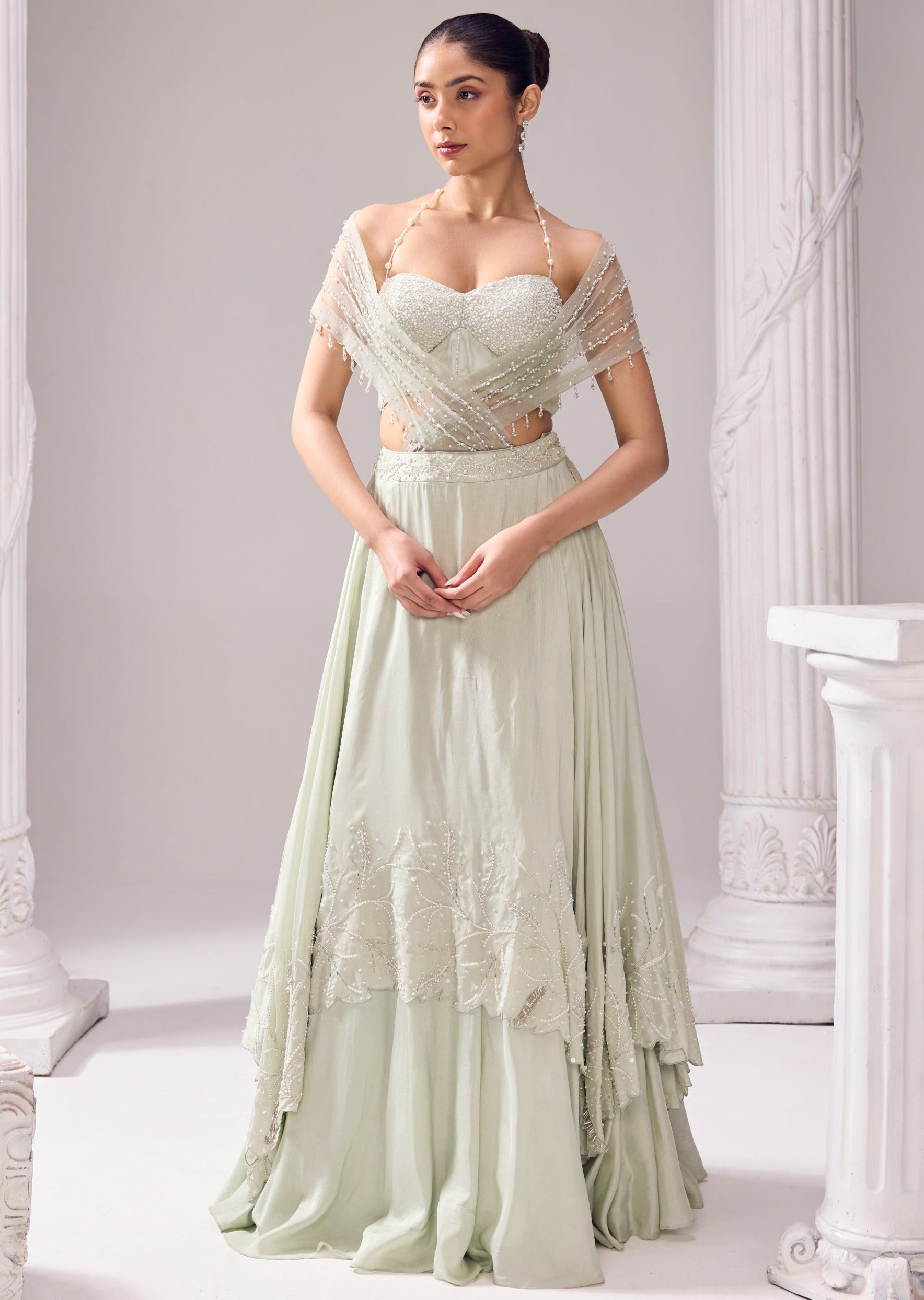 Austin Drape Lehenga Set