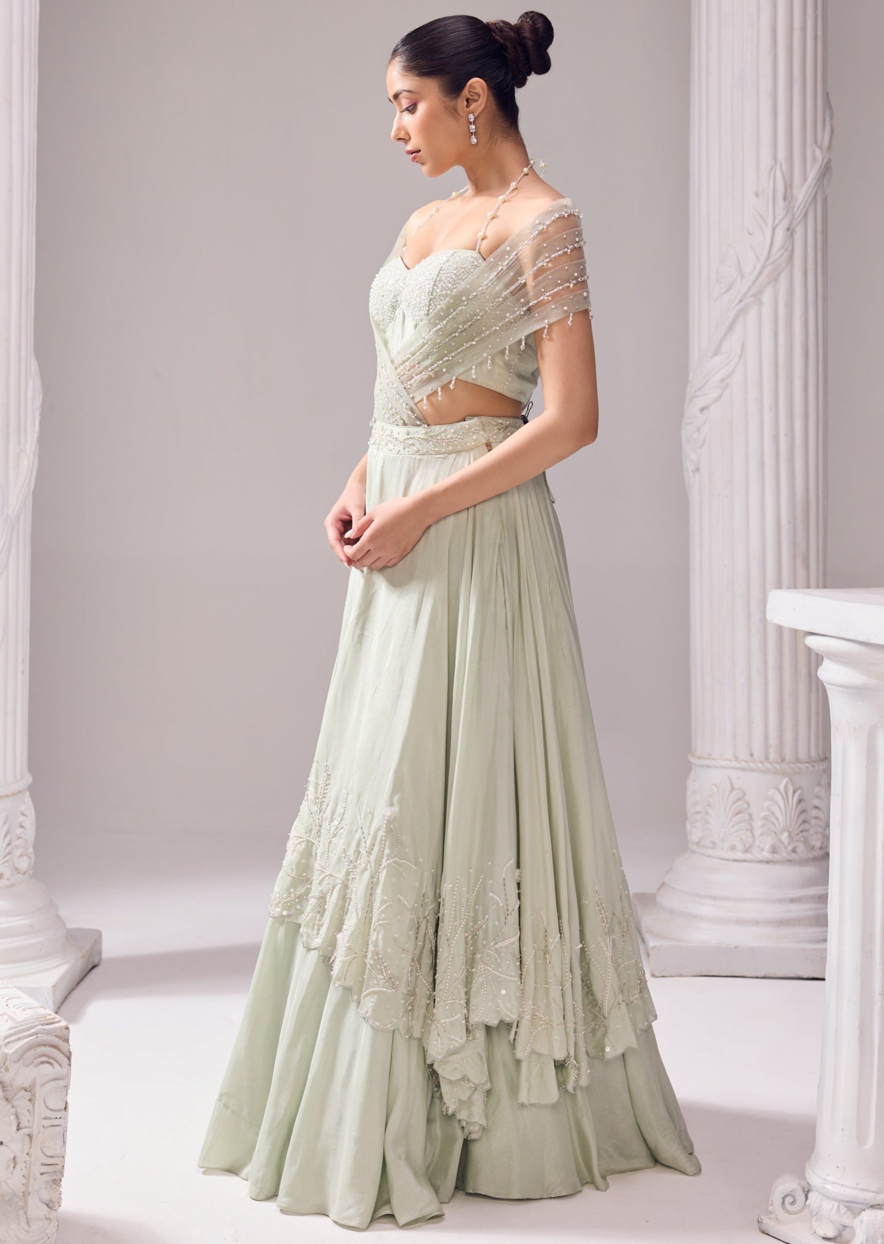 Austin Drape Lehenga Set