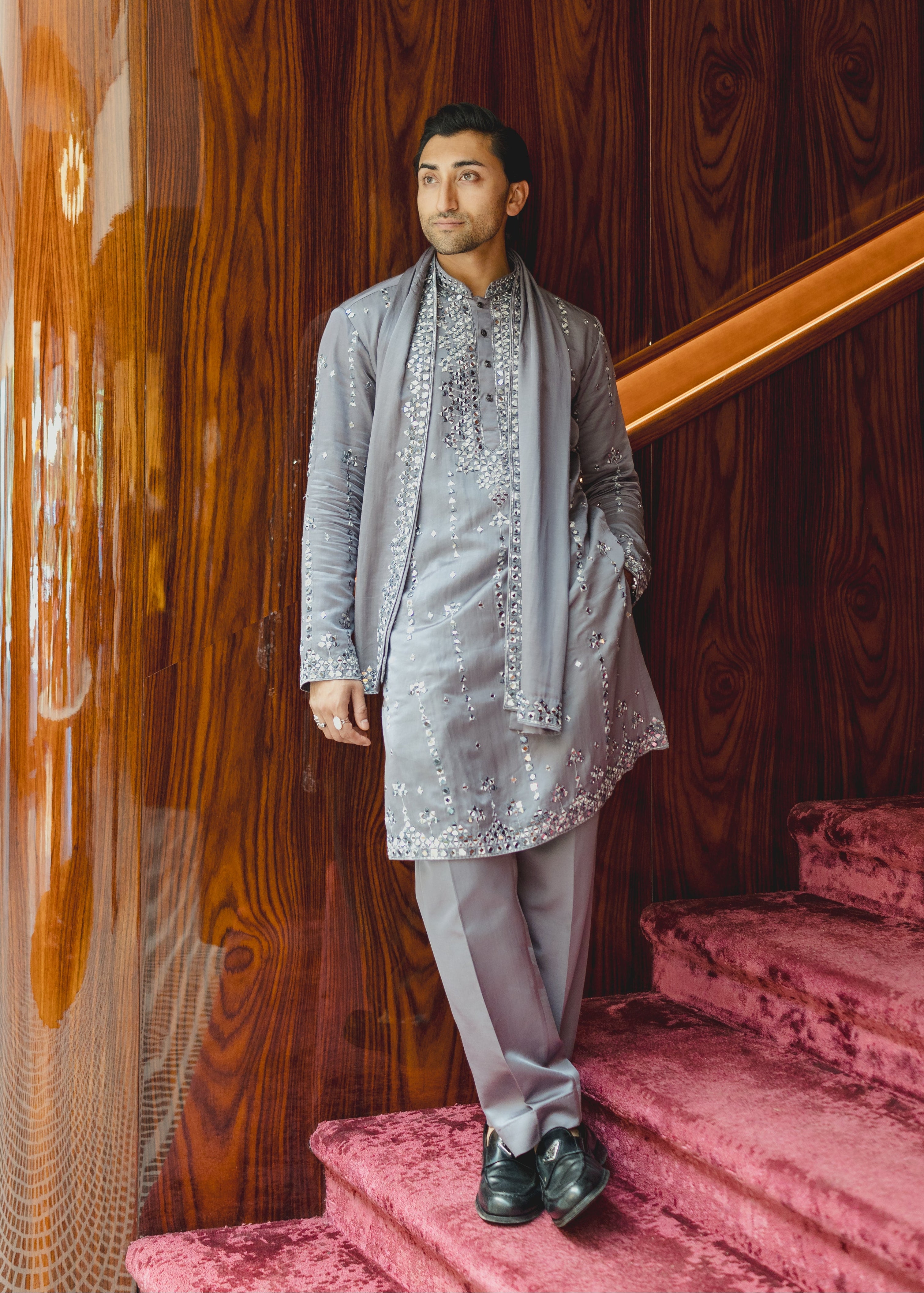 Nikhil's Haldi Mirrorwork Kurta Set