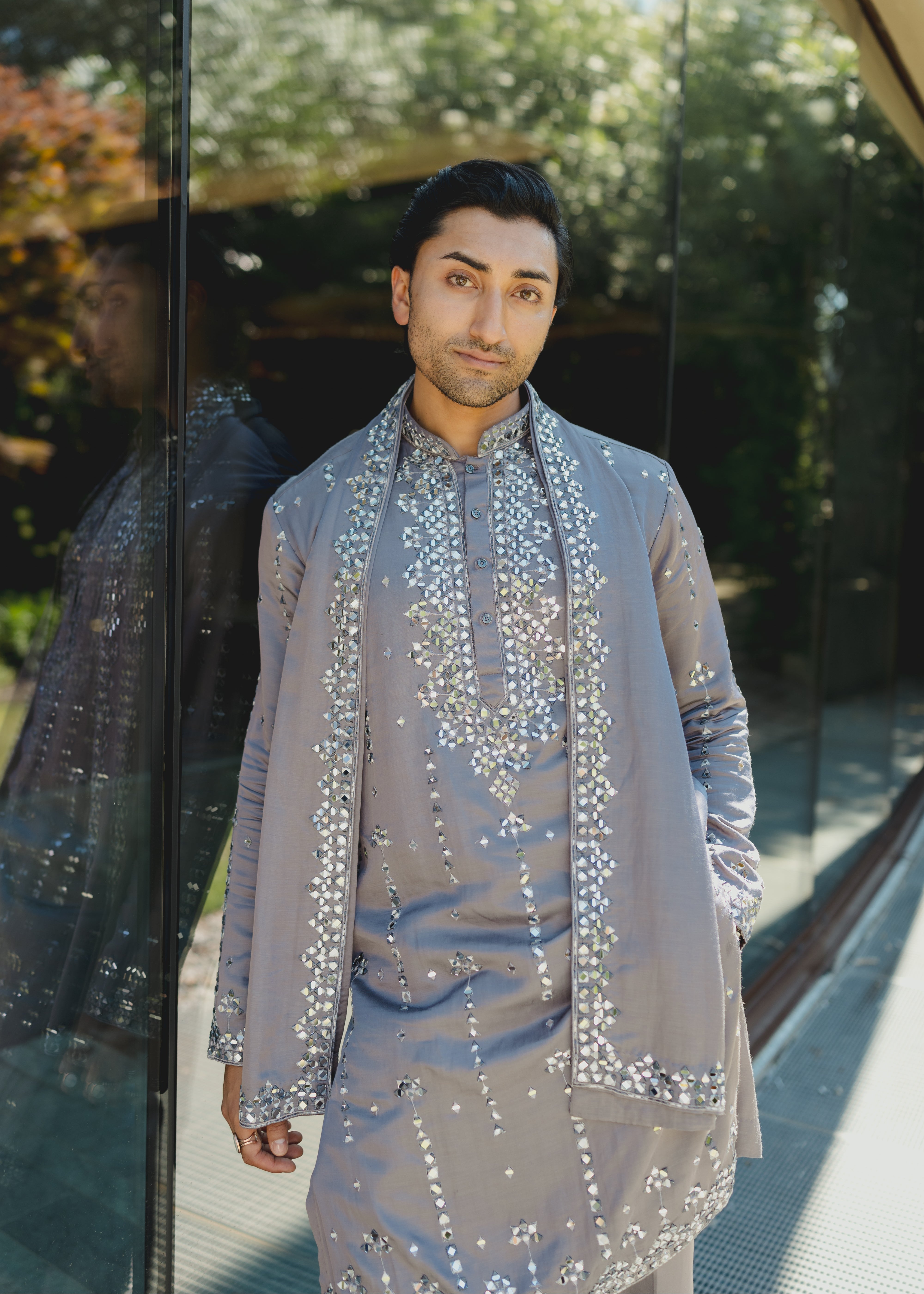Nikhil's Haldi Mirrorwork Kurta Set