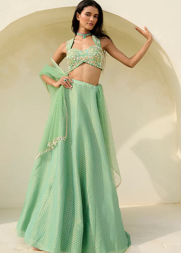 Green Mermaid Skirt Set