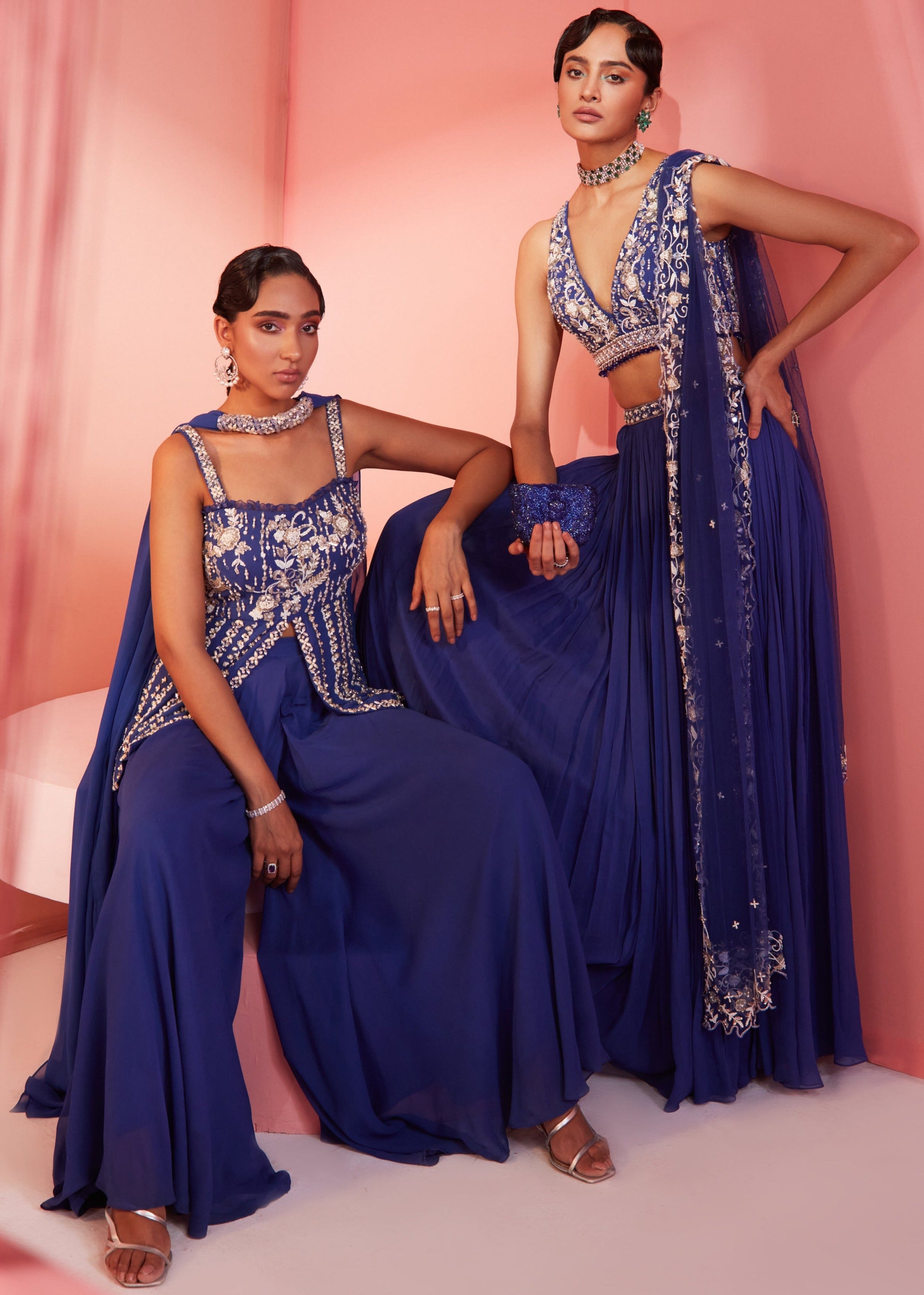 Ink Blue Lehenga