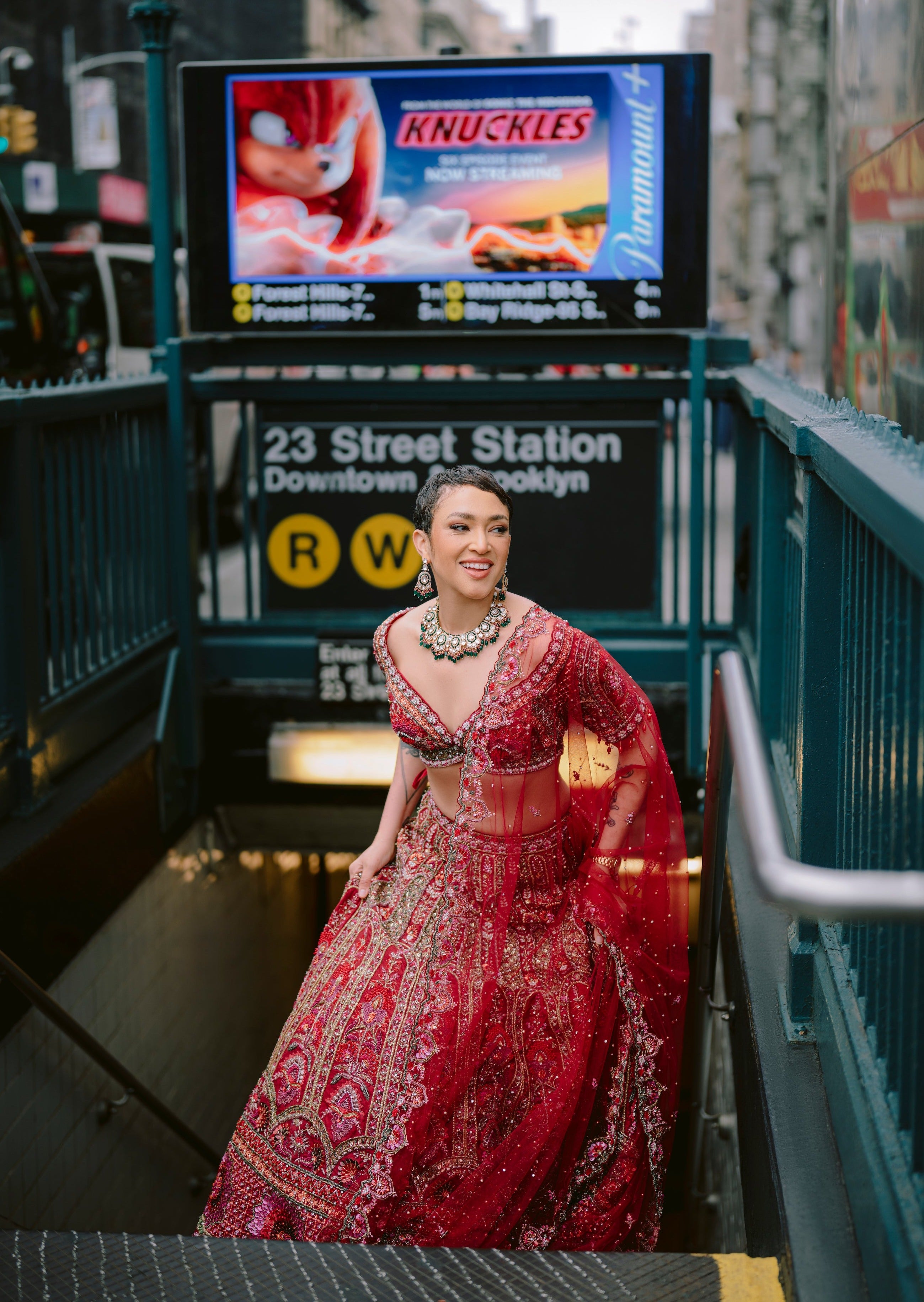 Dark Red Fully Embroidered Lehenga
