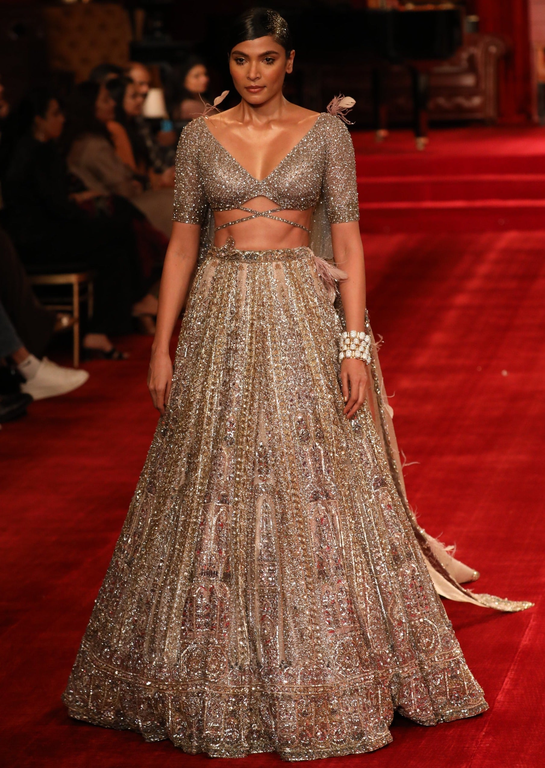 Dinah Shimmer Tulle Bridal Lehenga Set