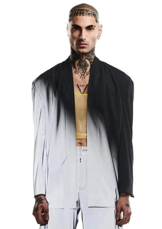 Dual Tone Reflective Kimono