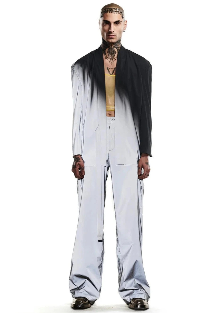 Dual Tone Reflective Kimono