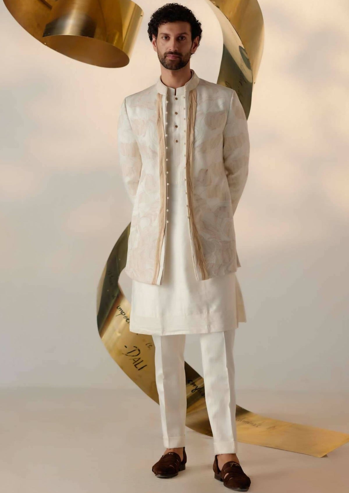 Dreamy Ivory Bandhgala Set
