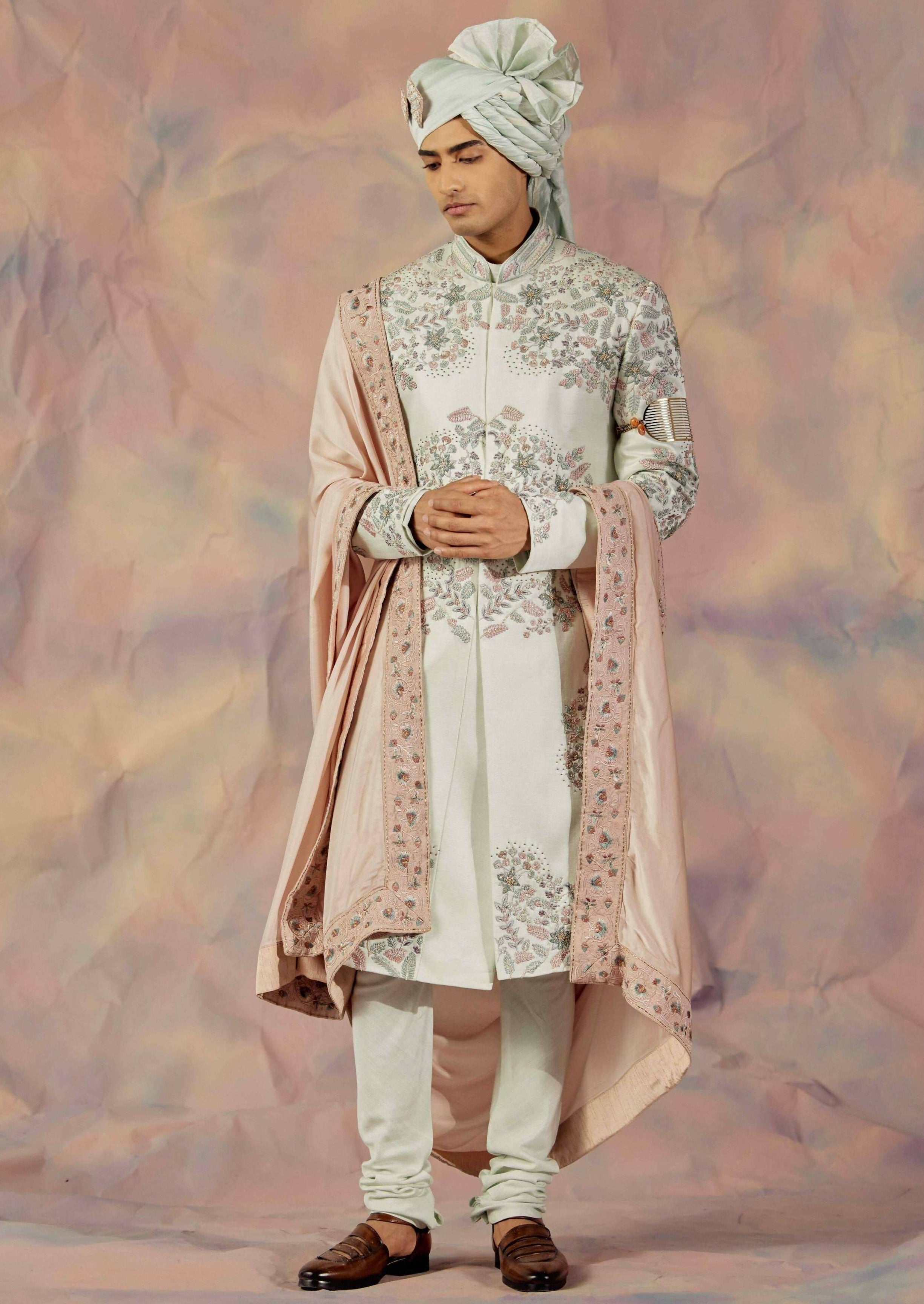 Hazy Blue Sherwani Set