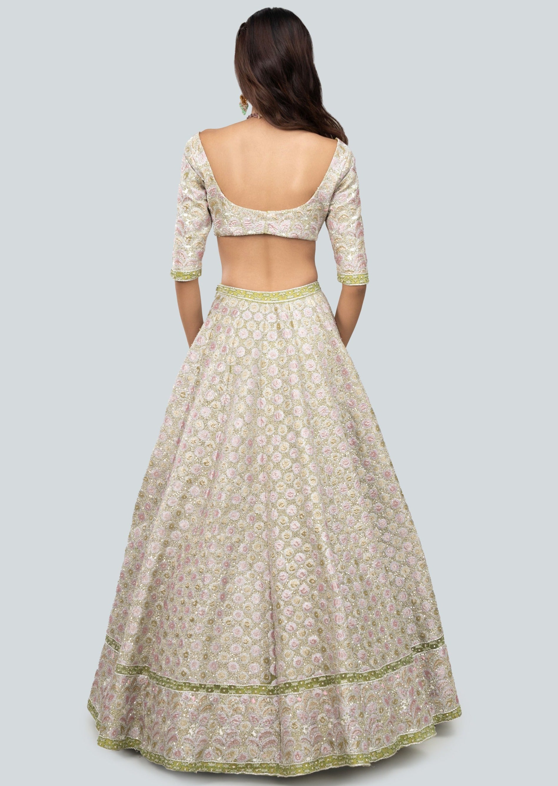 Alya Green Lehenga Set