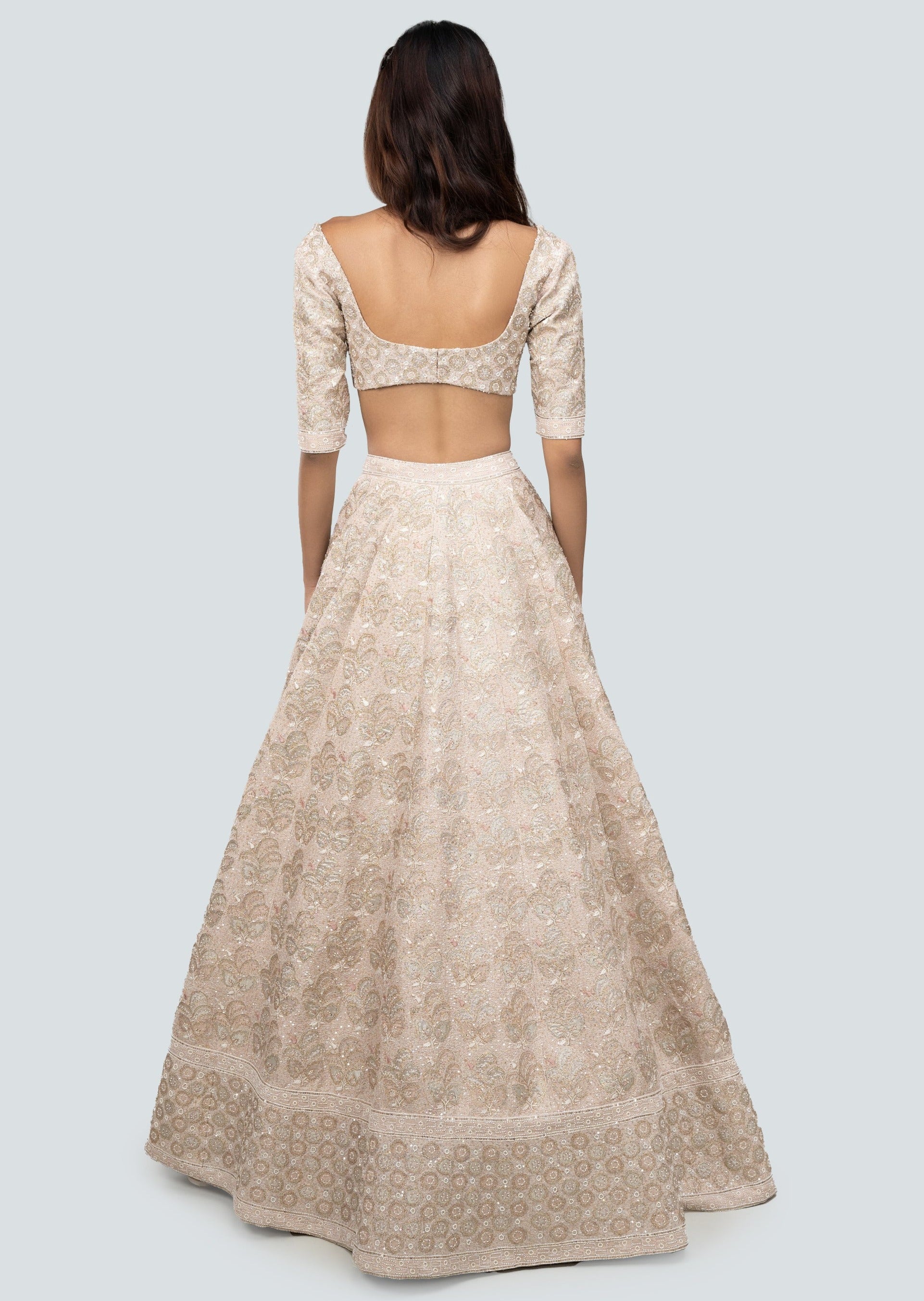 Tara Beige Lehenga Set