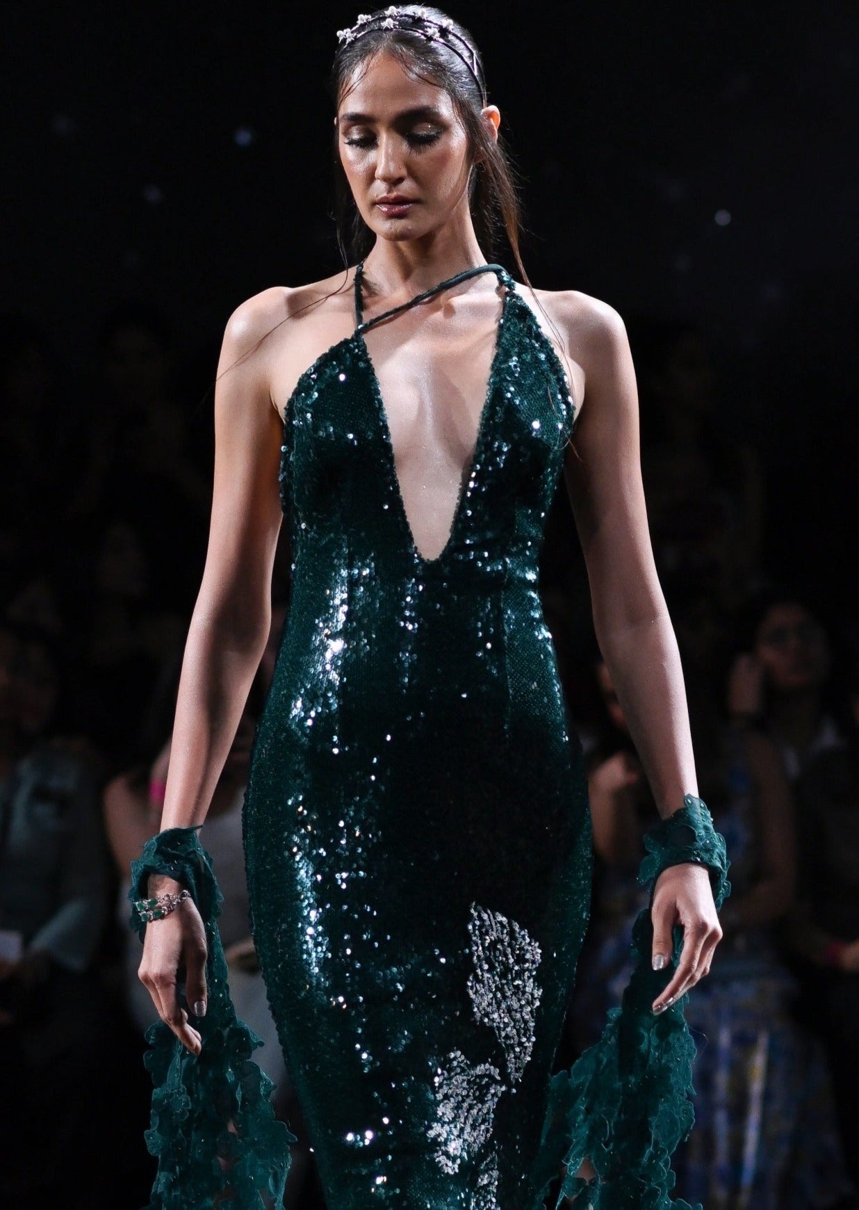 Cleo Green Sequin Gown