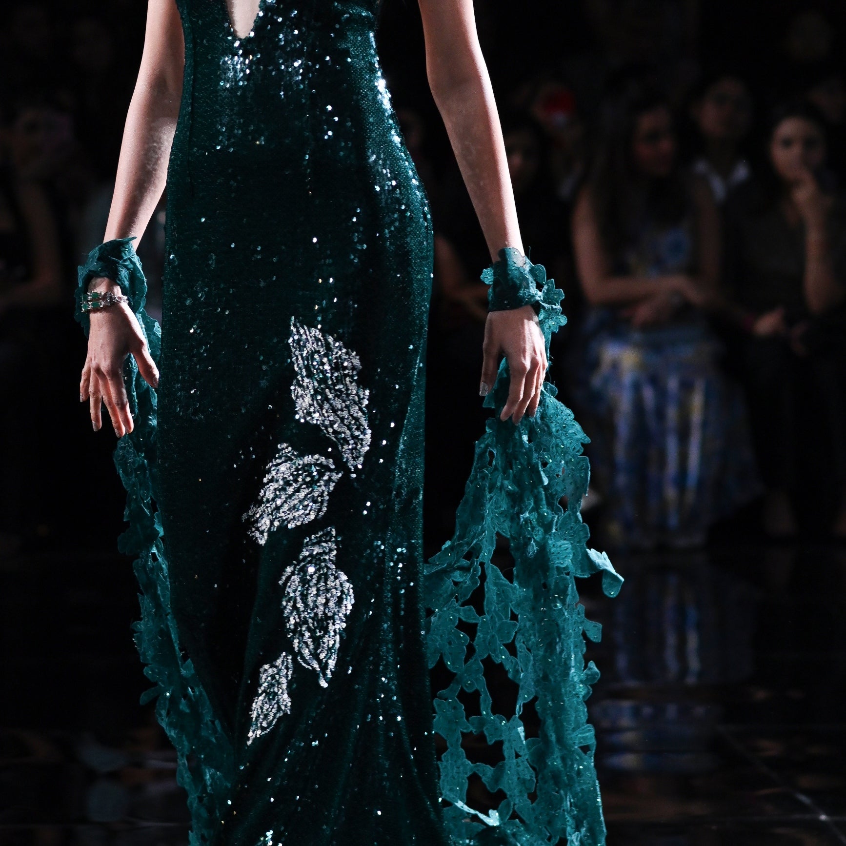 Cleo Green Sequin Gown