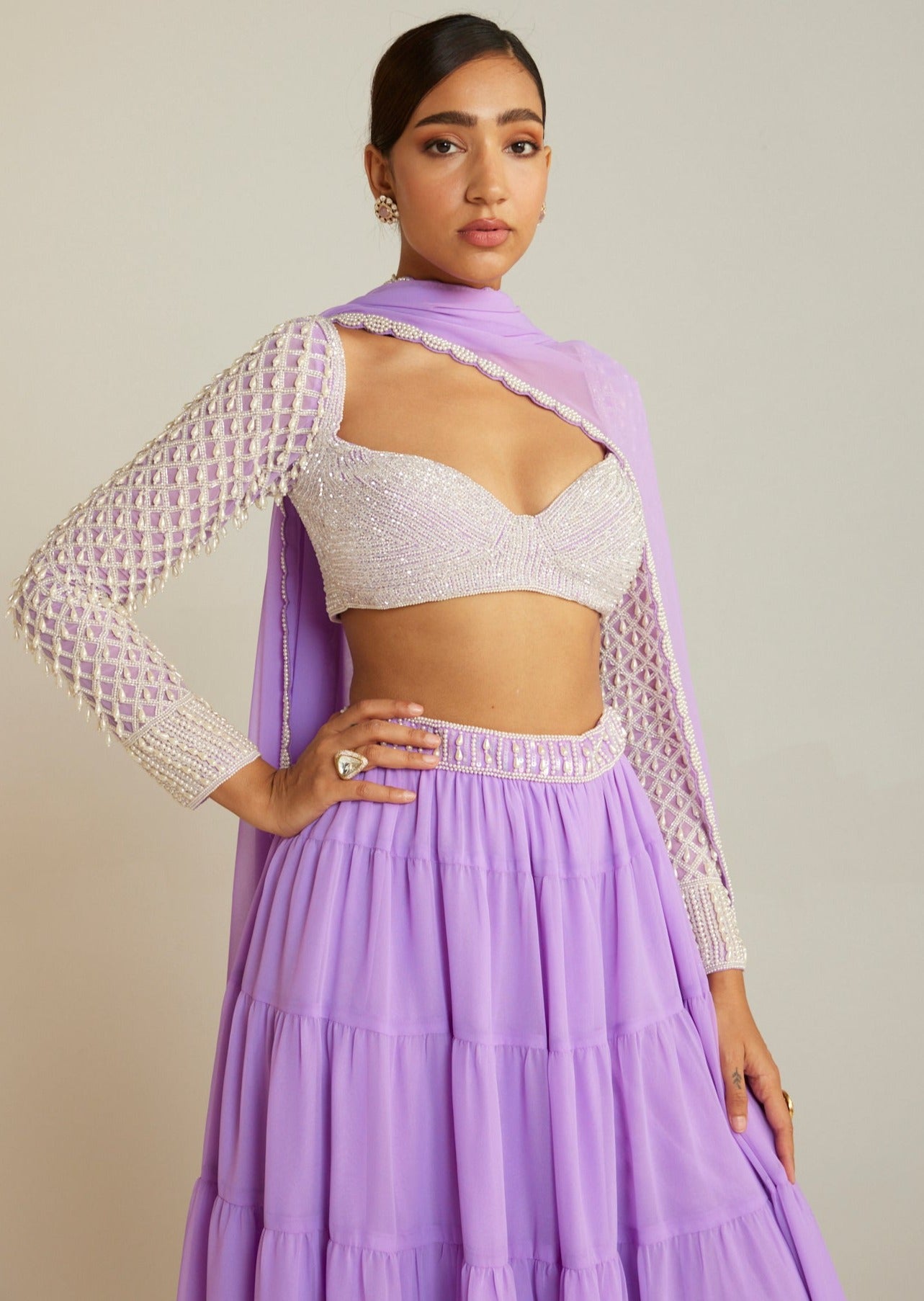Lilac Sharara Set