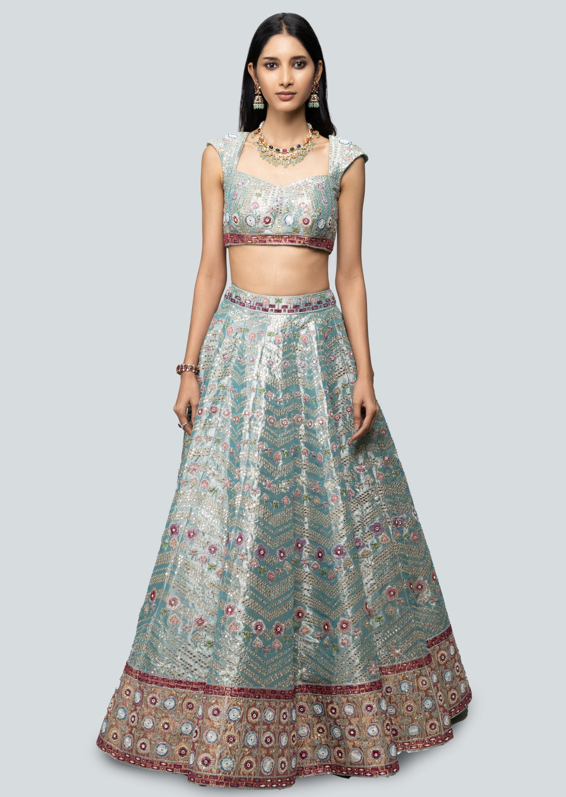 Mahin Blue Lehenga Set