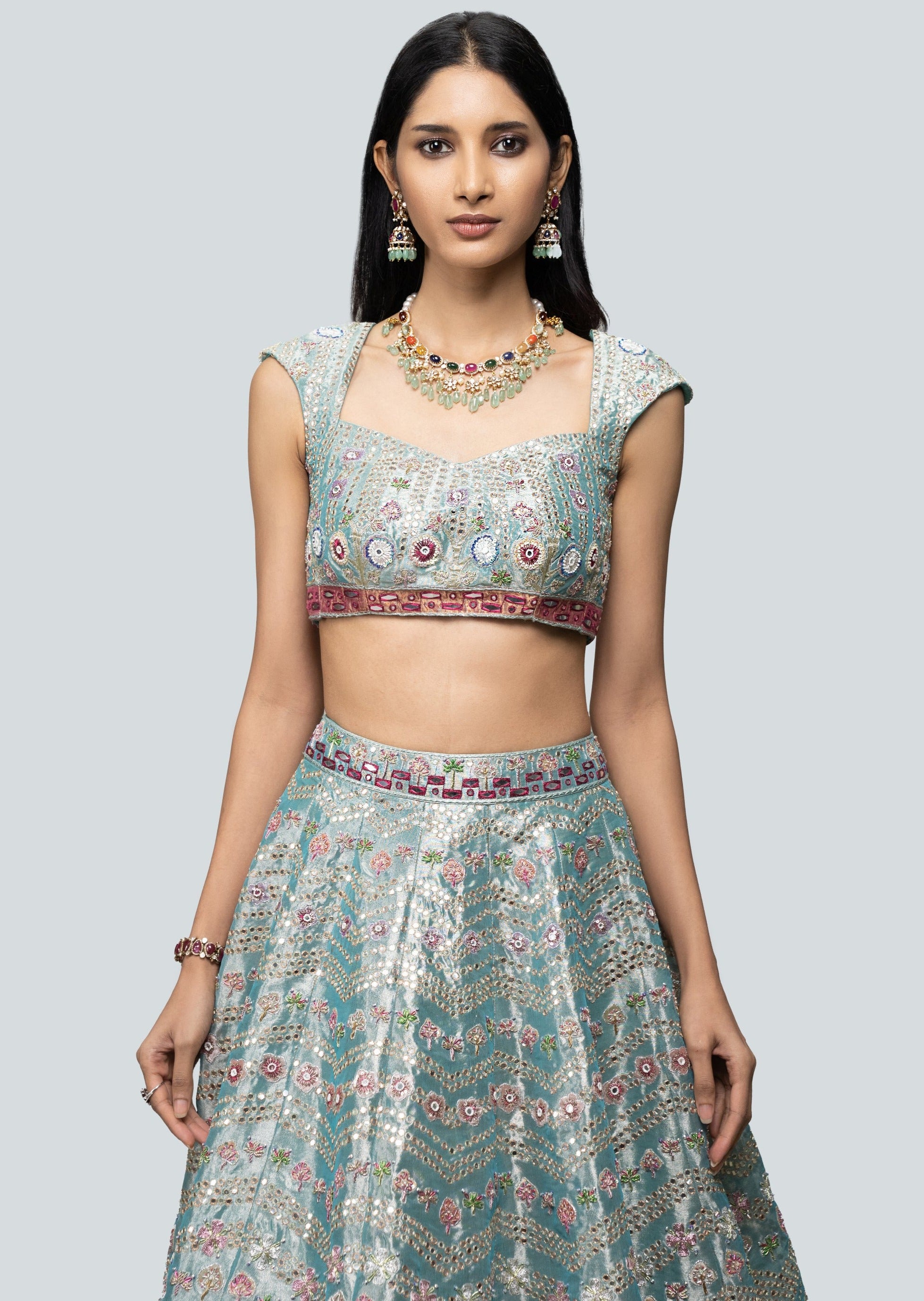 Mahin Blue Lehenga Set