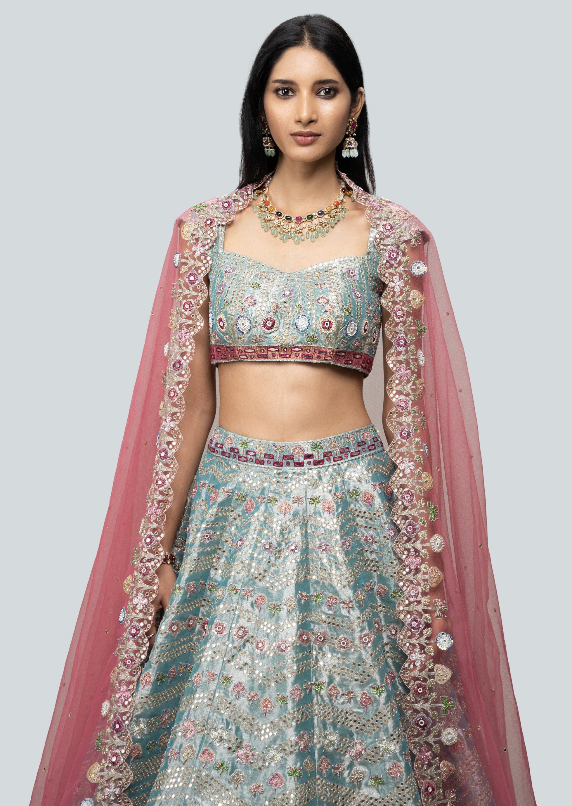 Mahin Blue Lehenga Set