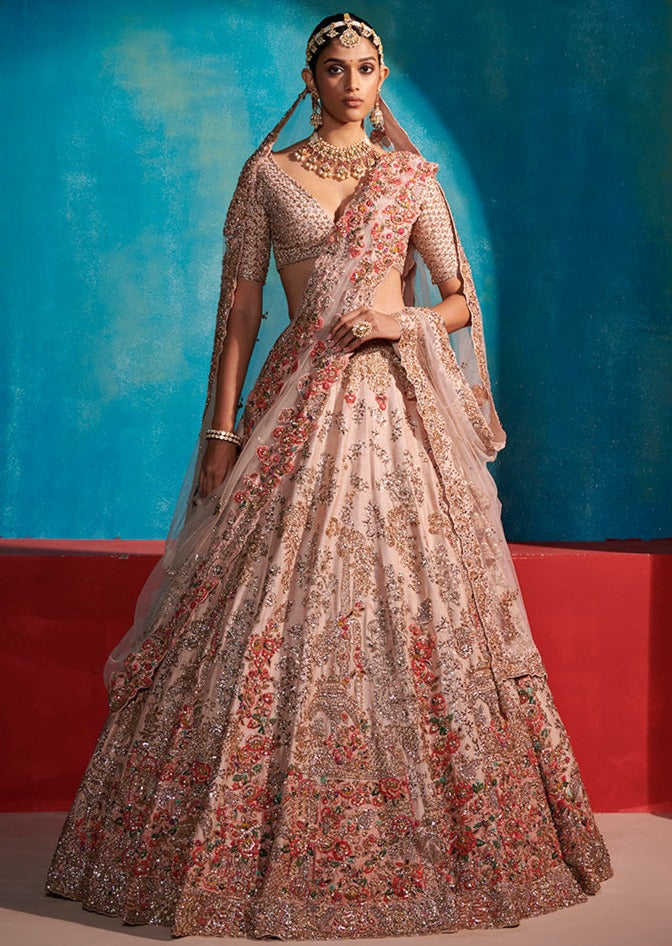 Etta Seashell Floral Garden Bridal Lehenga Set