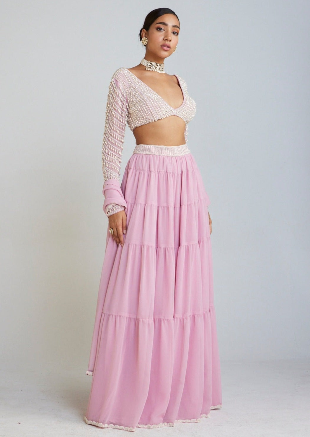 Powder Pink Sharara Set
