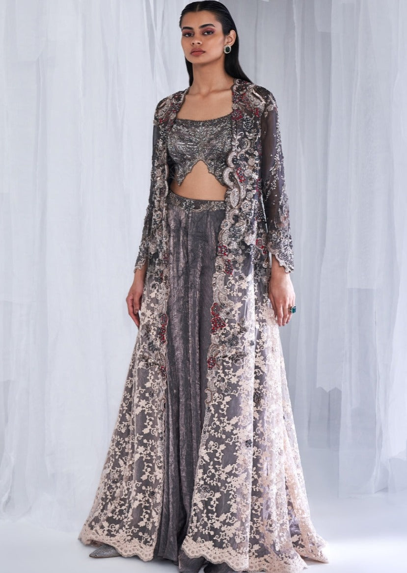 Kayla Ombre Organza Sharara Set