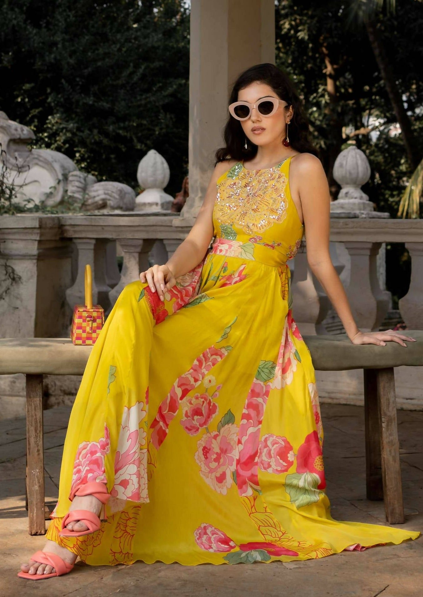 Yellow Floral Jumpsuit