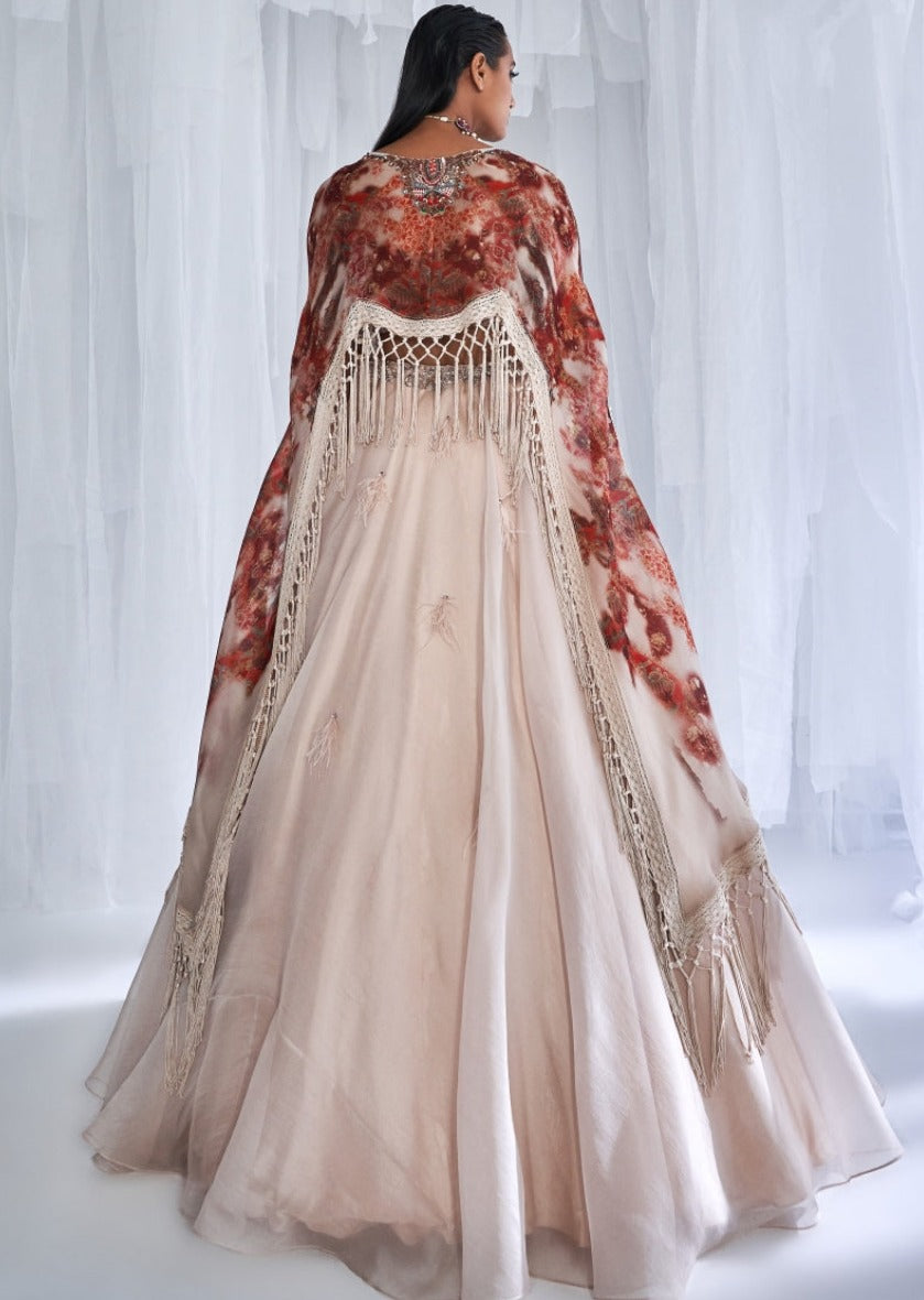 Pixie Ivory Organza Lehenga Set