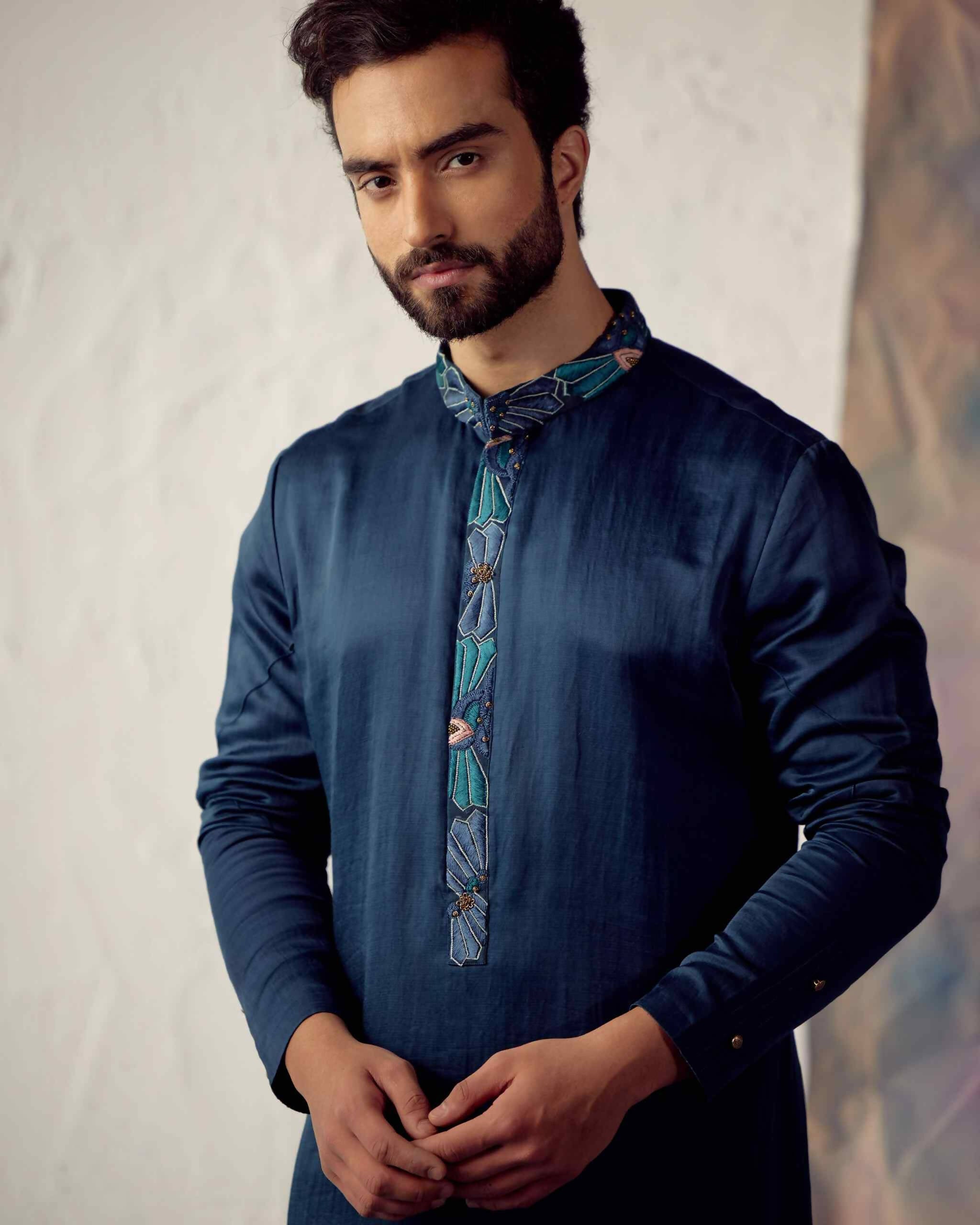 Portrait in Peacock Blue Shrug Set