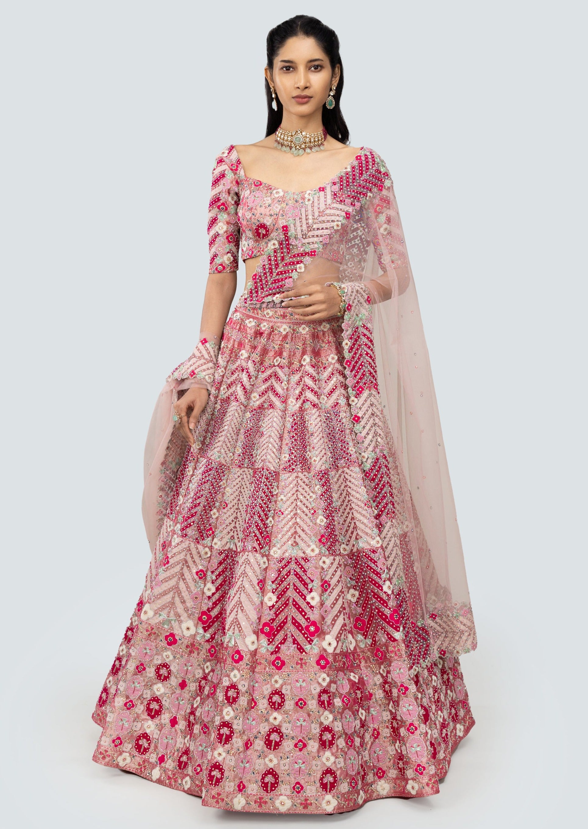 Ziba Pink Lehenga Set