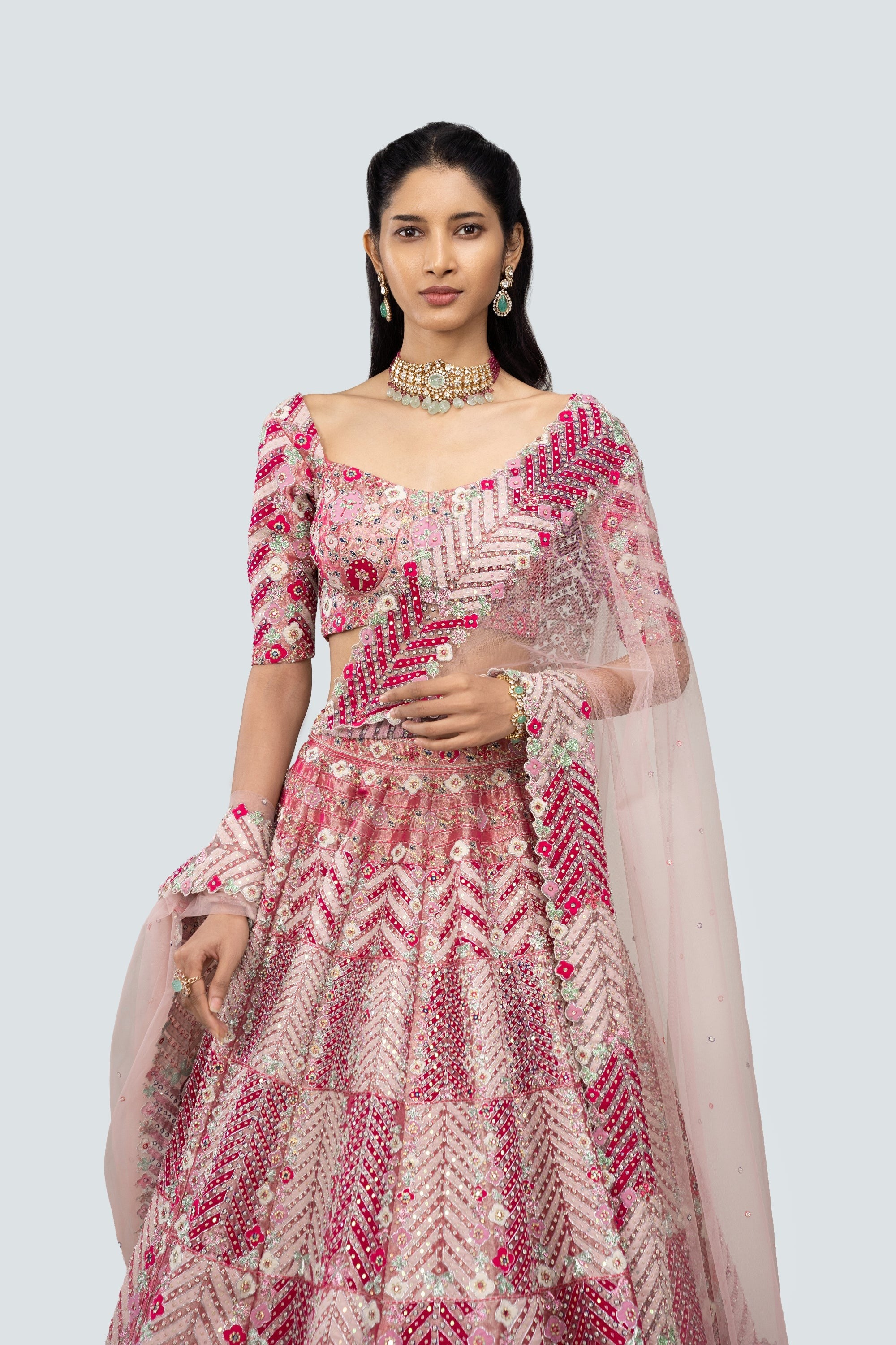 Ziba Pink Lehenga Set