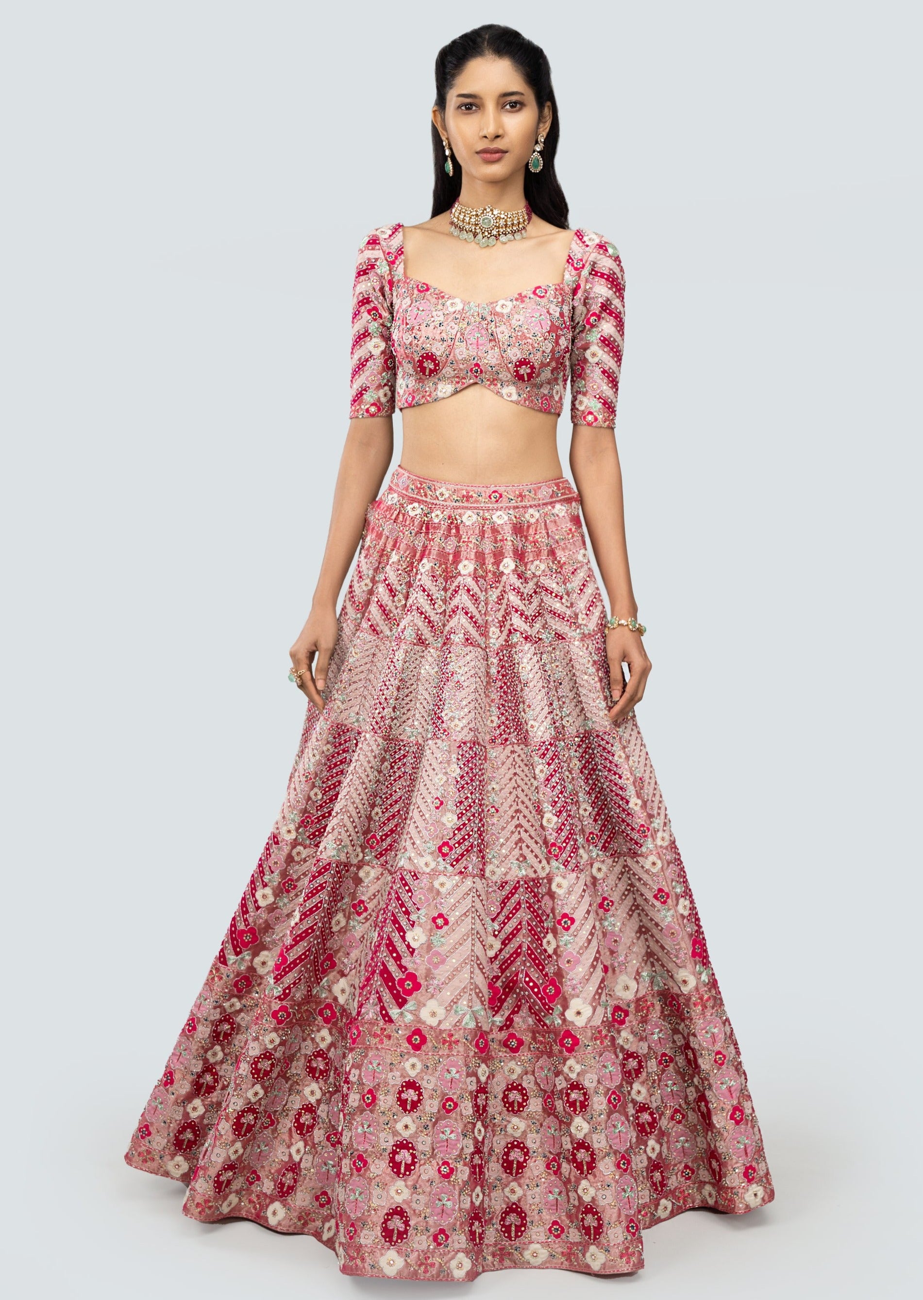 Ziba Pink Lehenga Set