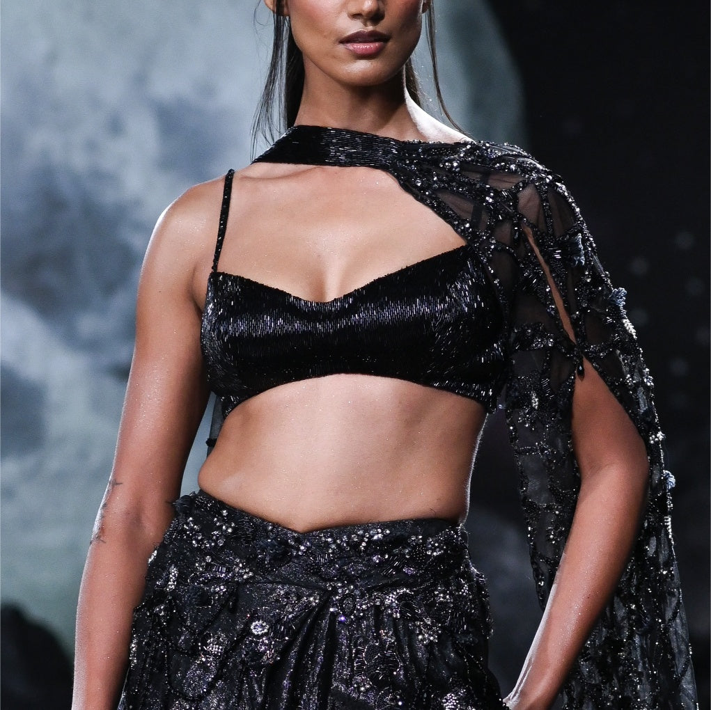 Larisa Lurex Weave Lehenga Set