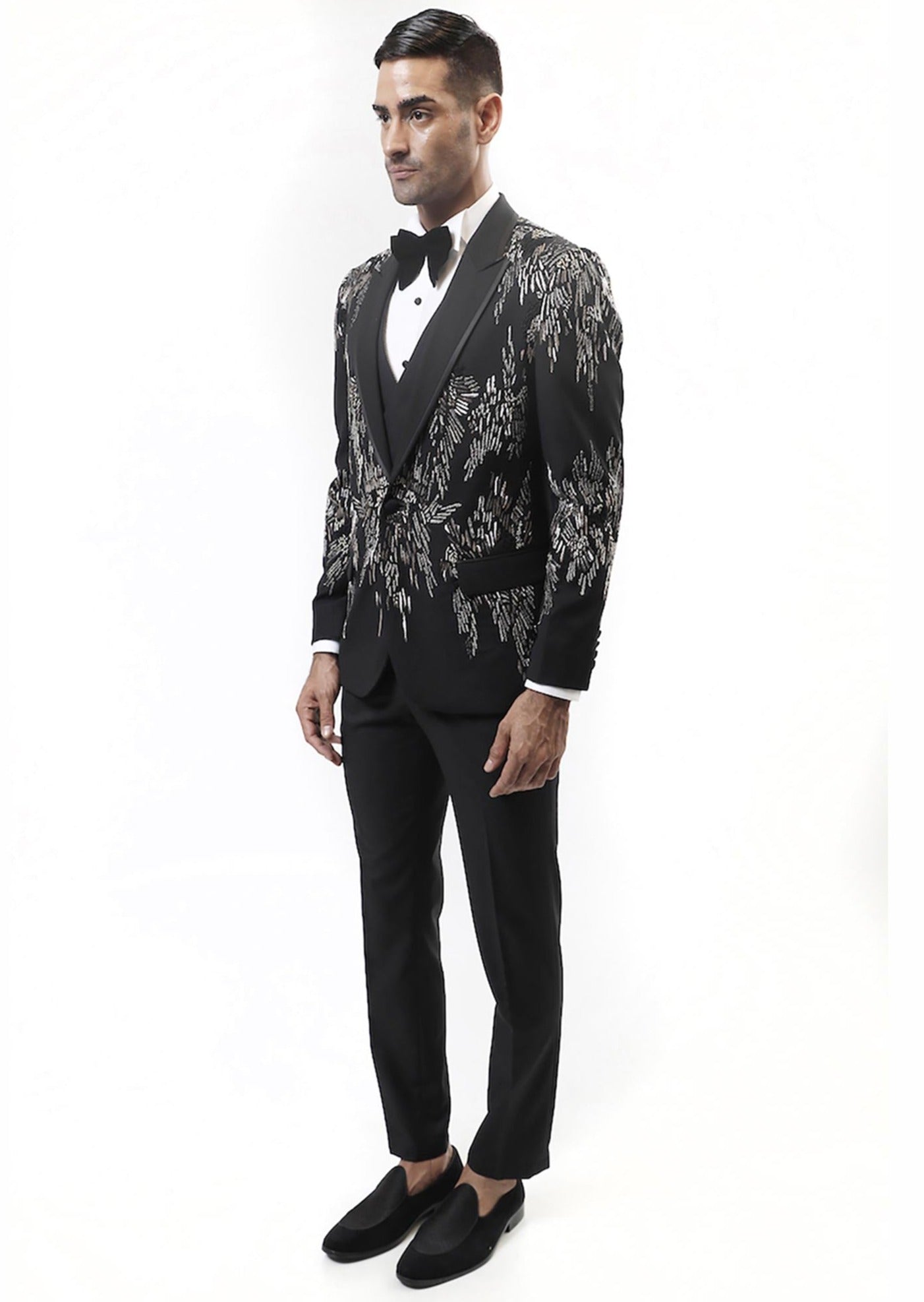 Interstellar Metal Embellished Tuxedo Set