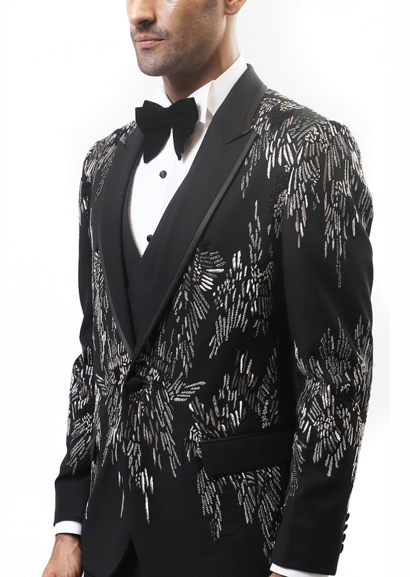Interstellar Metal Embellished Tuxedo Set