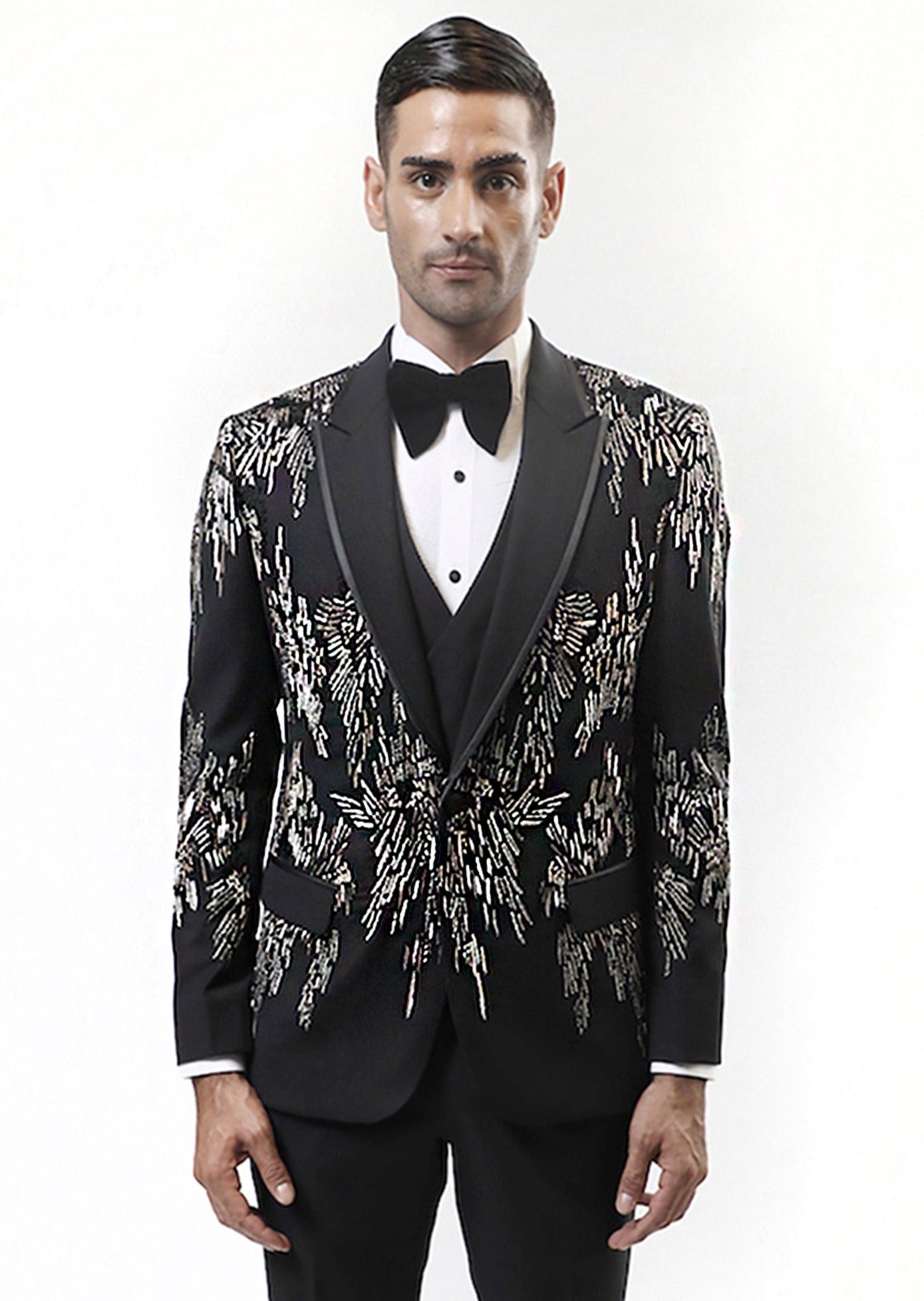 Interstellar Metal Embellished Tuxedo Set