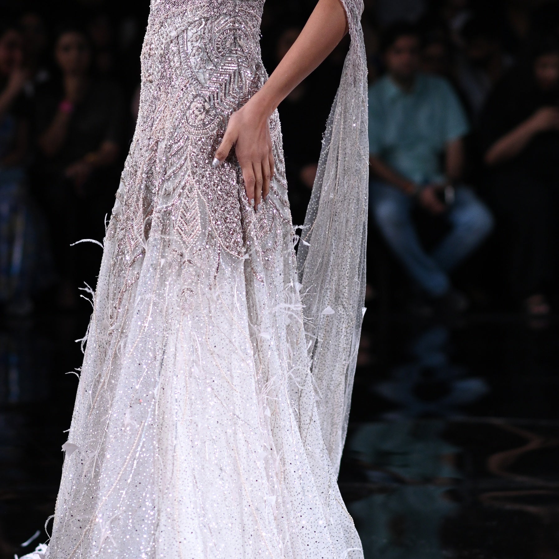 Penelope Shimmer Tulle Bustier Gown