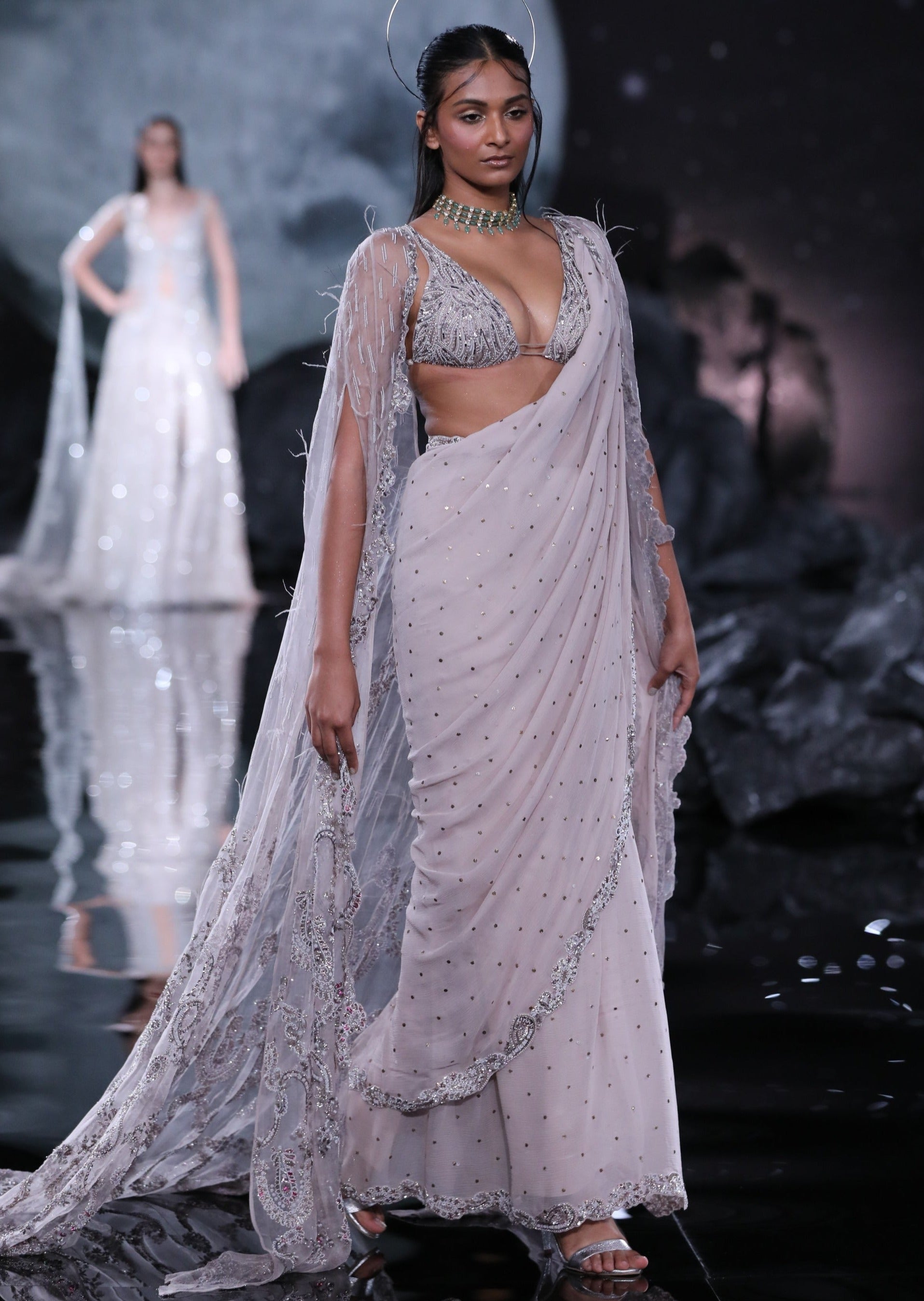 Rhea Chiffon Sari Set