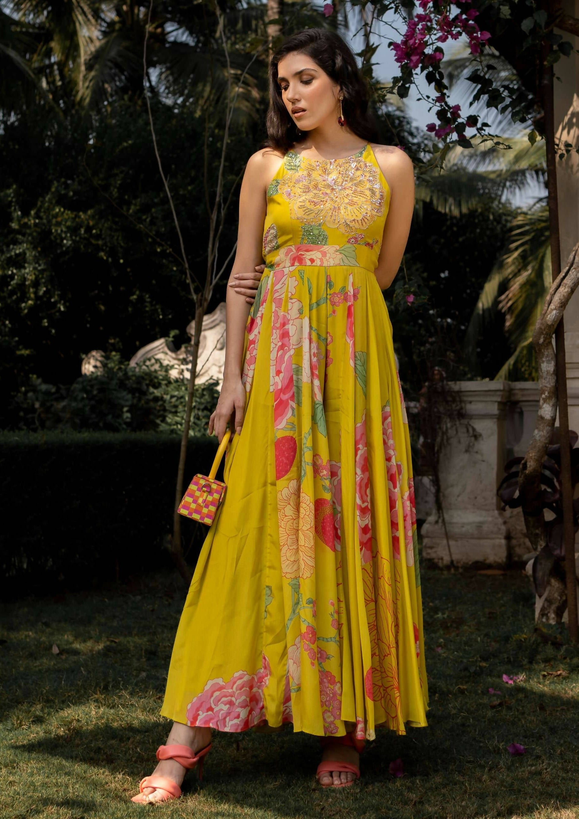 Yellow Floral Jumpsuit