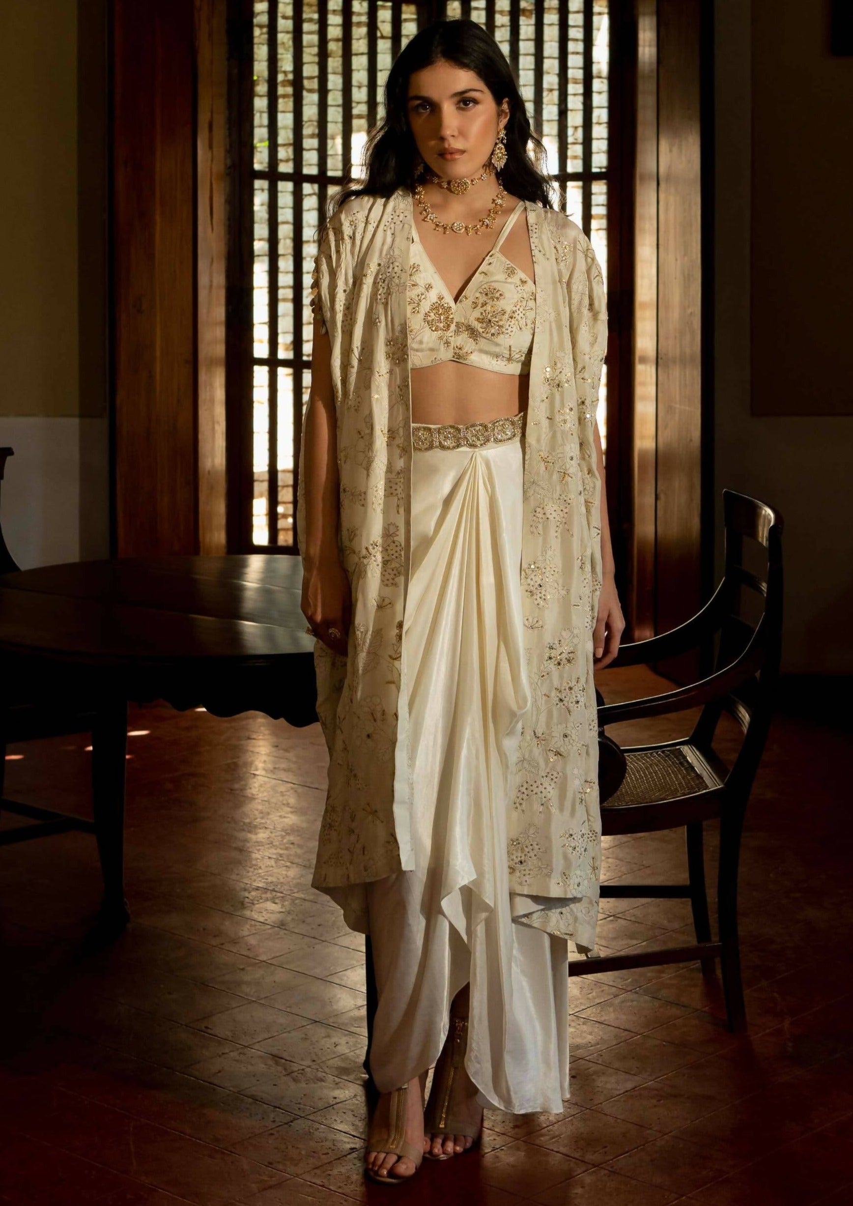 Ivory Jacket Set