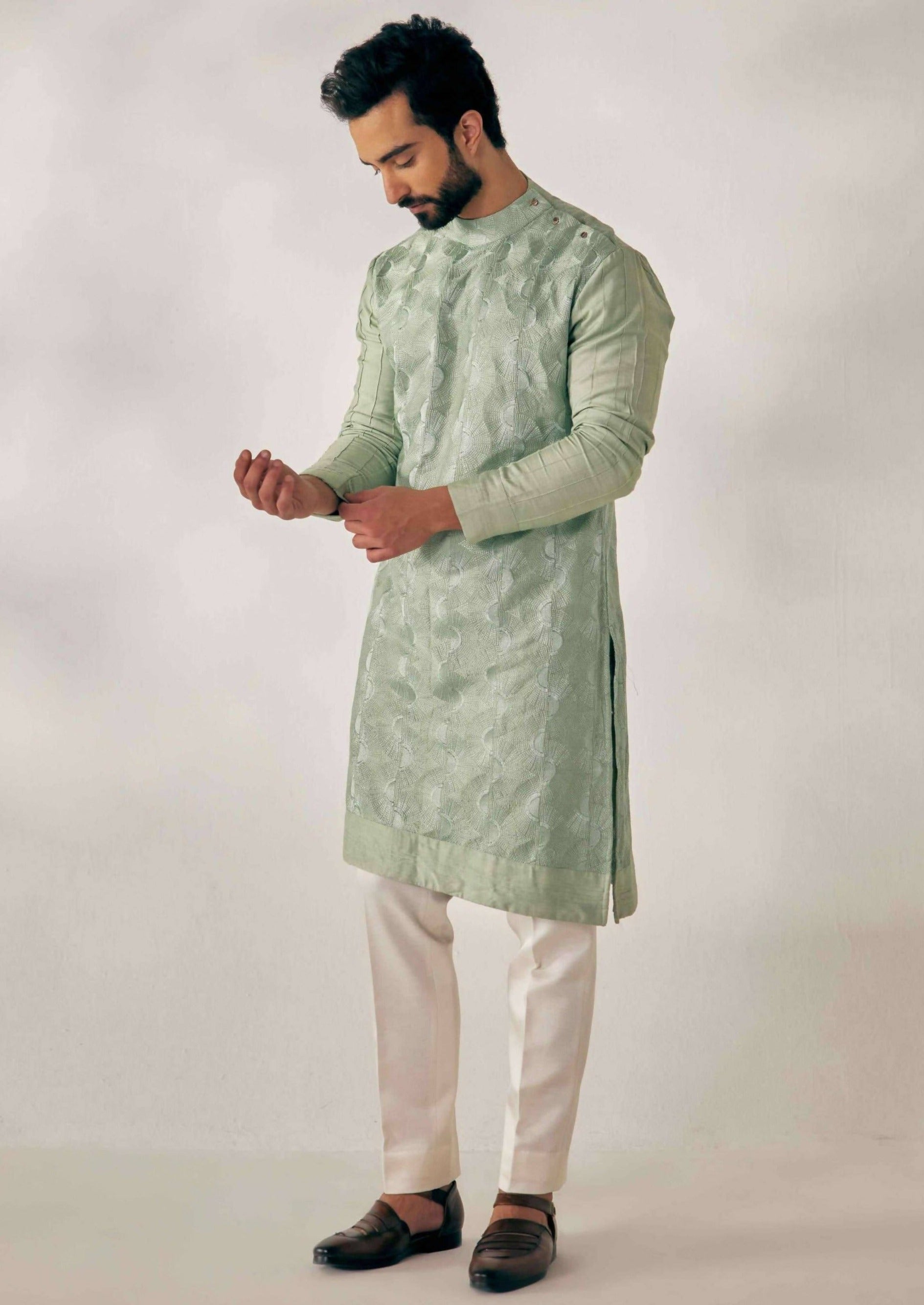 Duck Egg Green Kurta Set