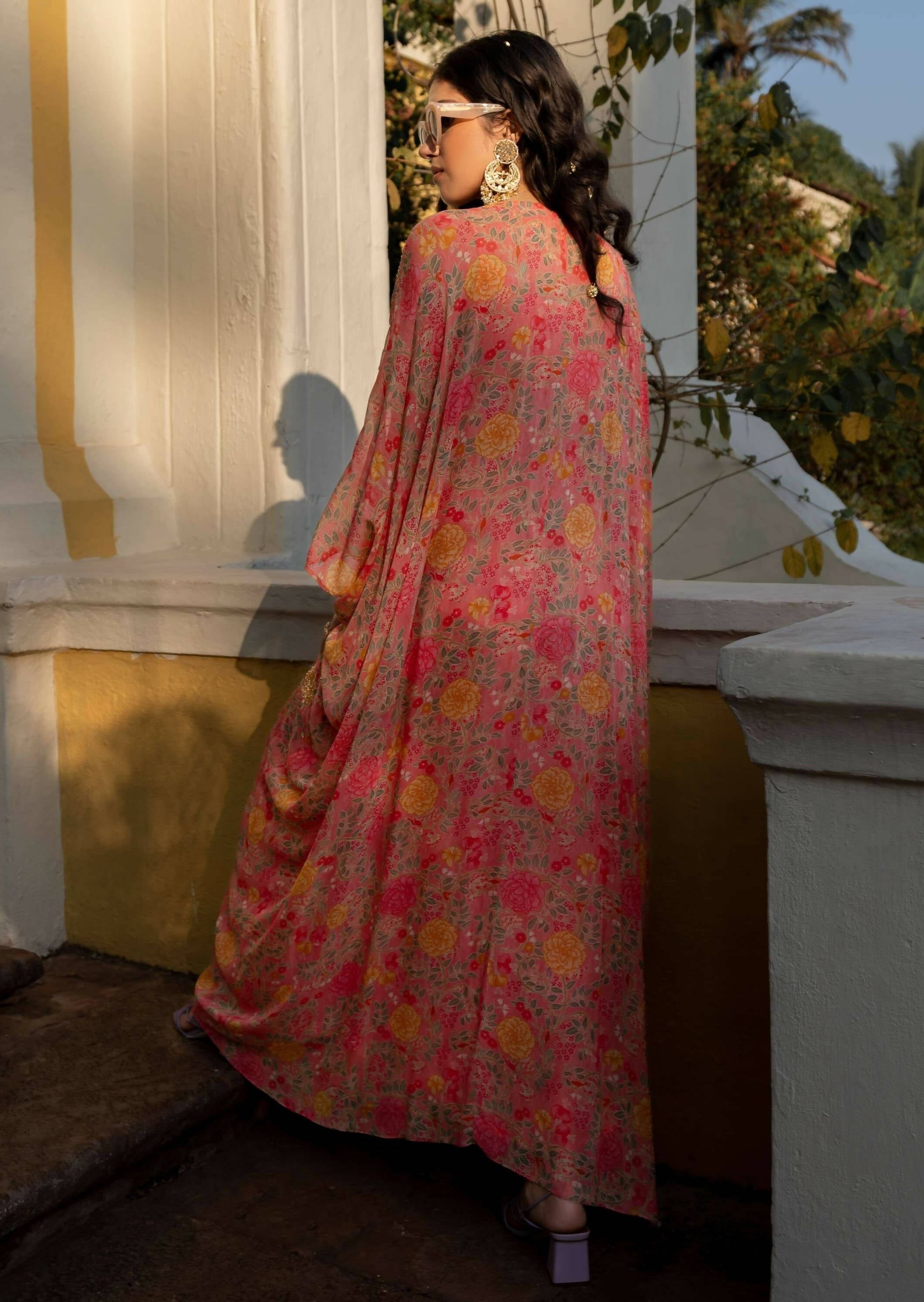Cherry Blossom Kaftan Set